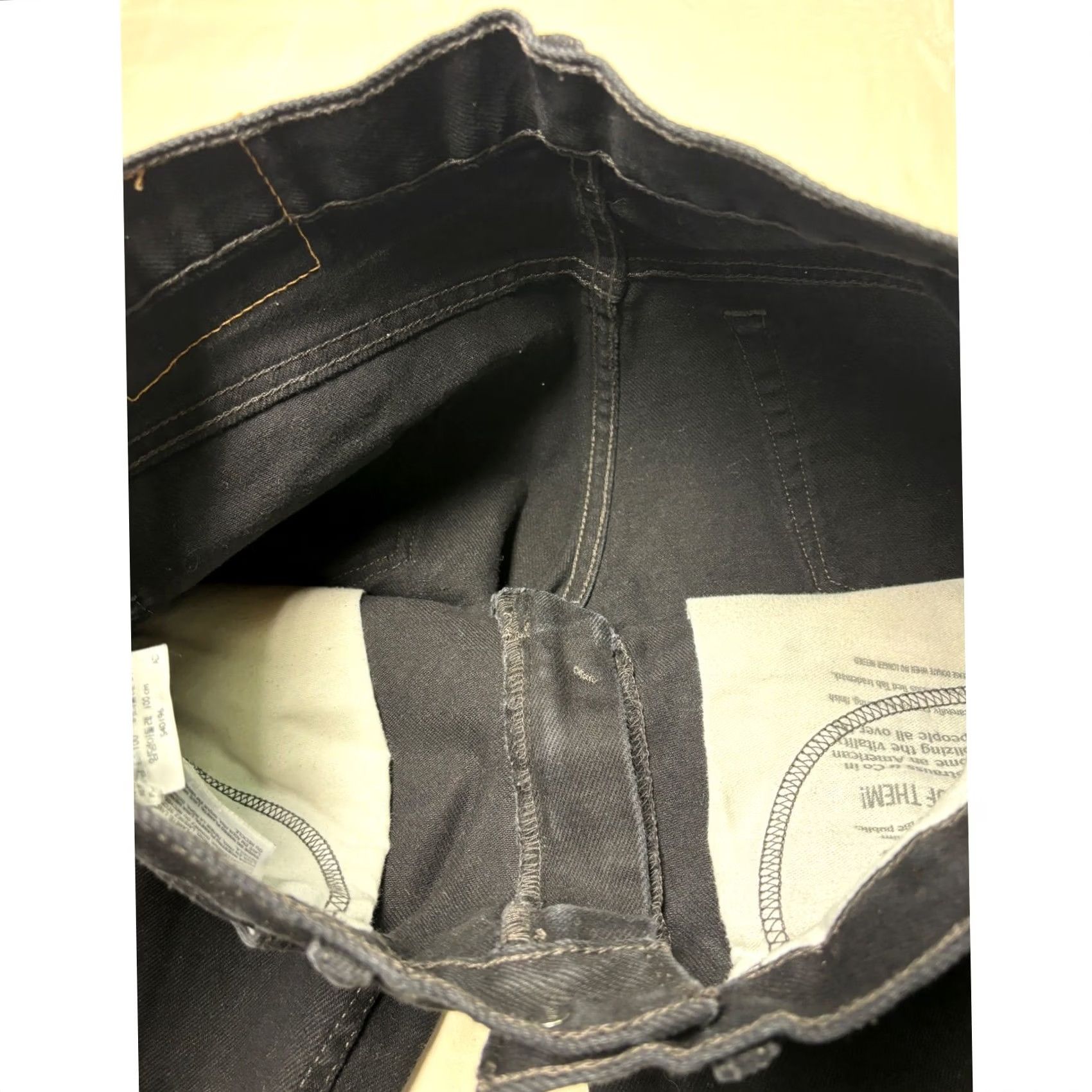 Levi's Levi's 505 Regular Fit Jeans Mens W33 L34 Black Denim Classic Everyday Pants Jeans Regu lar Fit Mens Black Denim 505 Levi's Size US 33 - 4 Thumbnail
