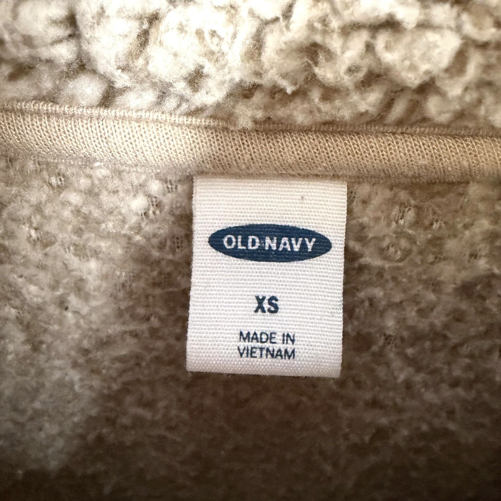Old Navy Old Navy Jacket Womens XS Beige Sherpa Fleece Zip Gorpcore Outdoorsy Pullover Size XS / US 0-2 / IT 36-38 - 7 Thumbnail
