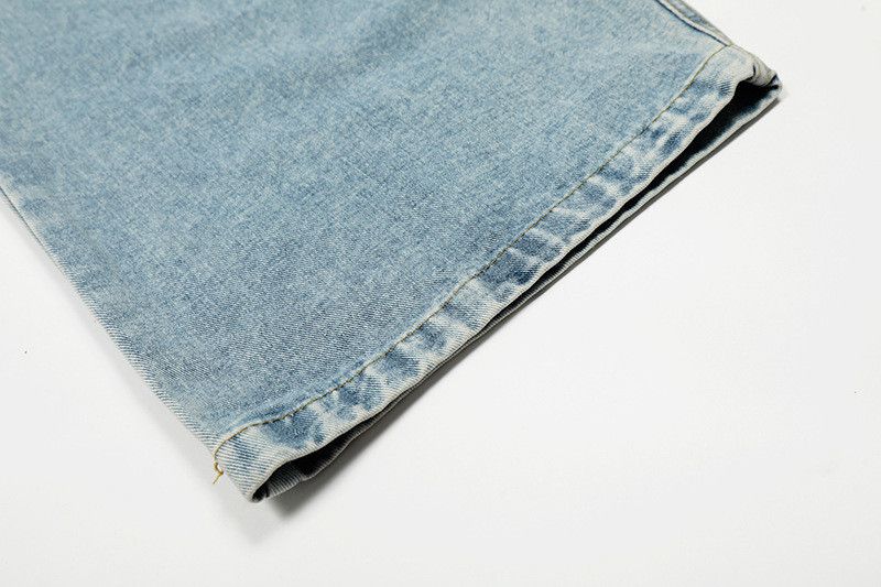 Jean Vintage Star Embroidery Distressed Washed Jeans Size US 32 / EU 48 - 6 Thumbnail