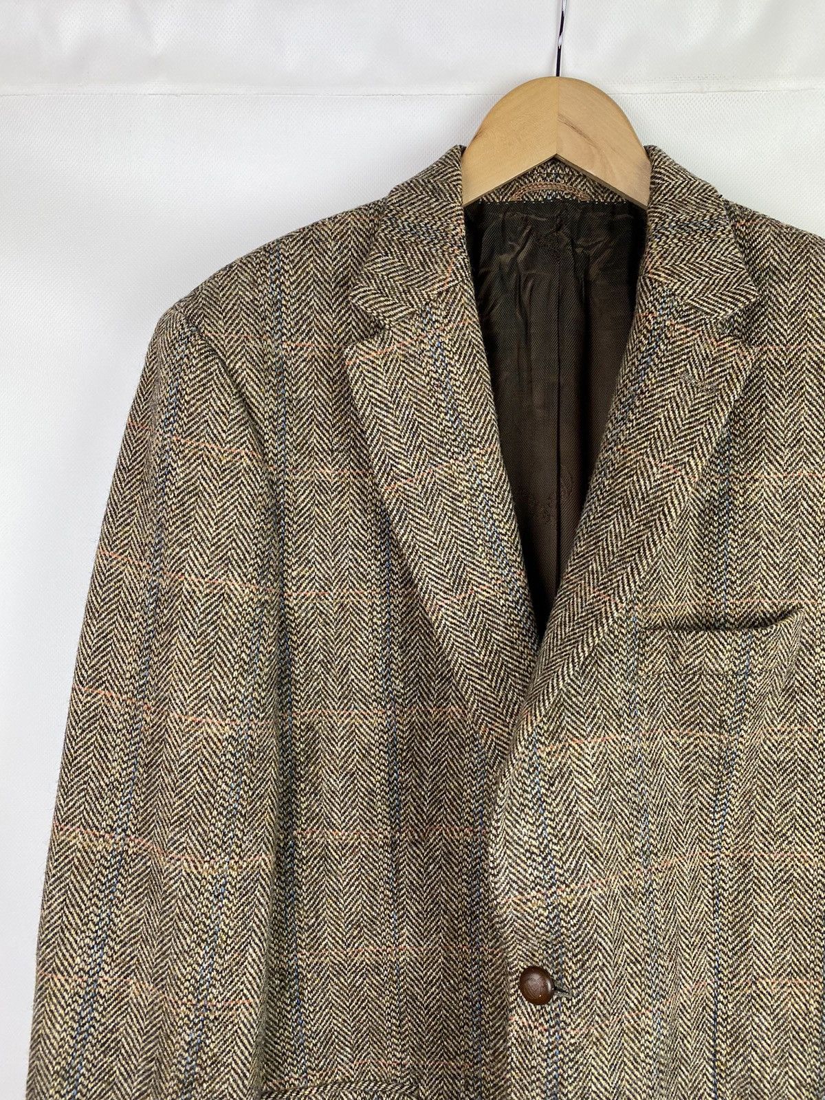 Harris Tweed Barutti Harris Tweed Herringbone wool blazer jacket Size 44R - 5 Thumbnail