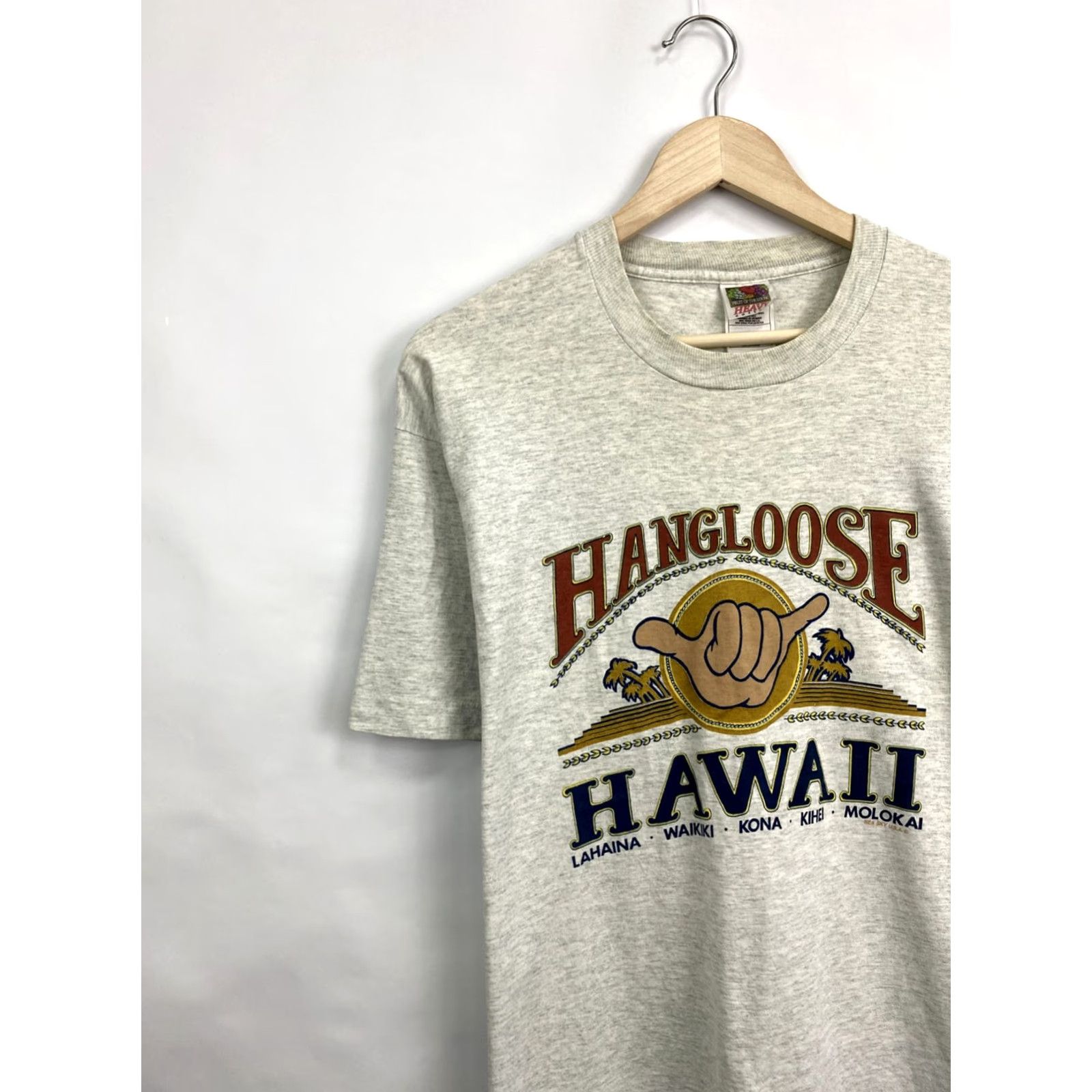 Gildan VINTAGE 90s Hang loose Surfing Hawaii Aloha t-shirt hype Nike Shirt Gray L Mens Size US L / EU 52-54 / 3 - 3 Thumbnail