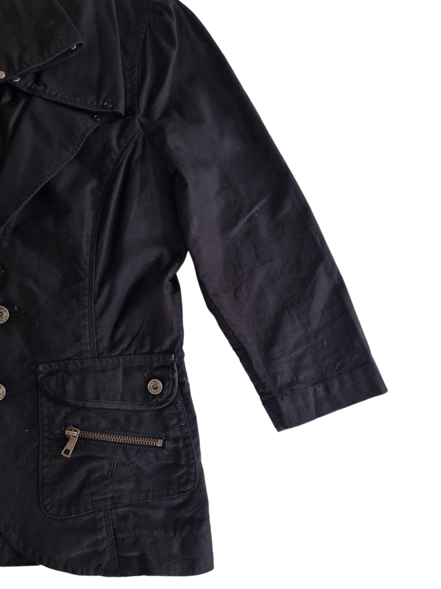 Diesel × Vintage Vintage Diesel Jacket Black Size S / US 4 / IT 40 - 3 Thumbnail