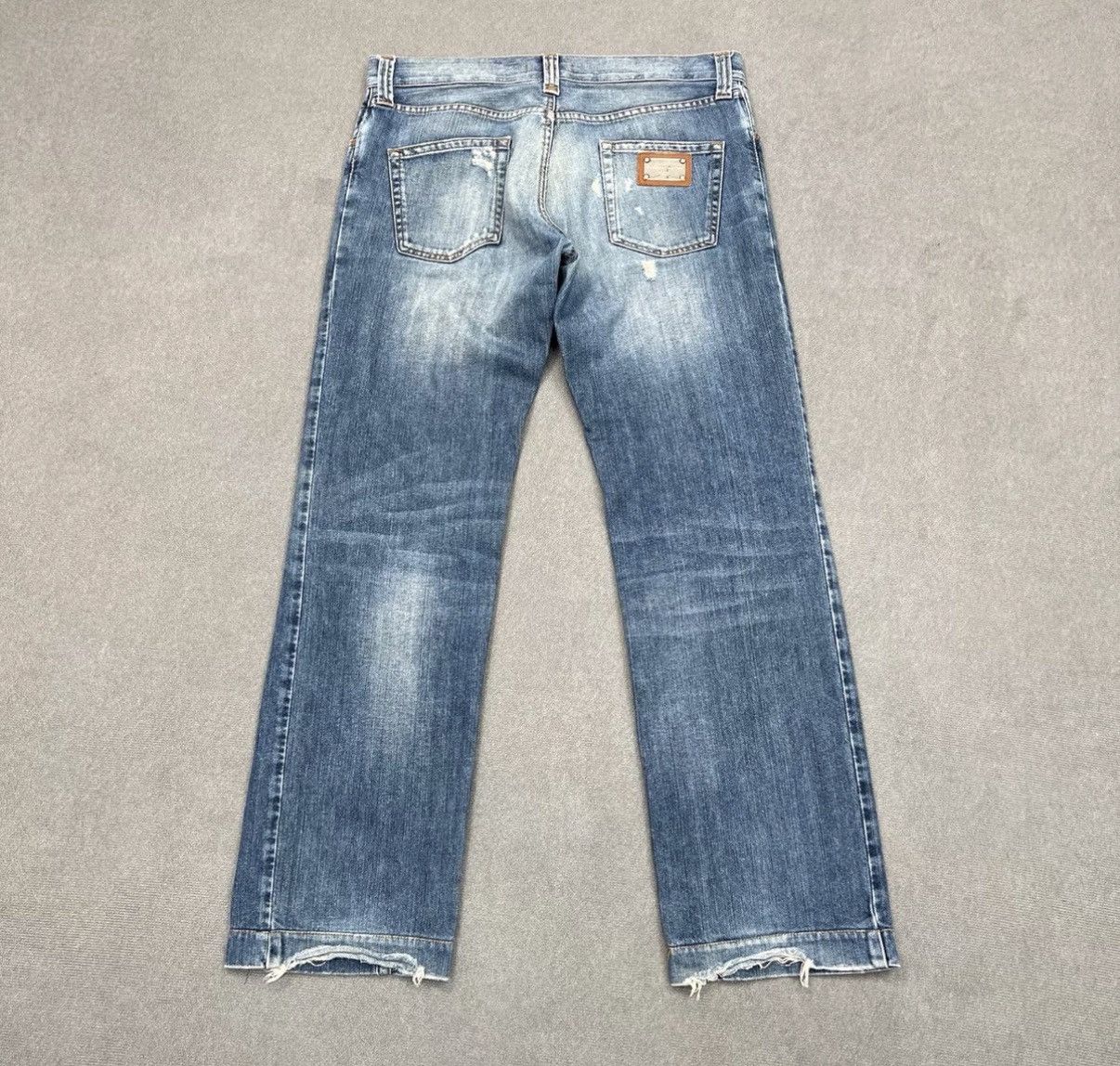 Dolce & Gabbana Dolce & Gabbana Double-Zip Washed Distressed Denim Jeans Size US 34 / EU 50 - 2 Thumbnail