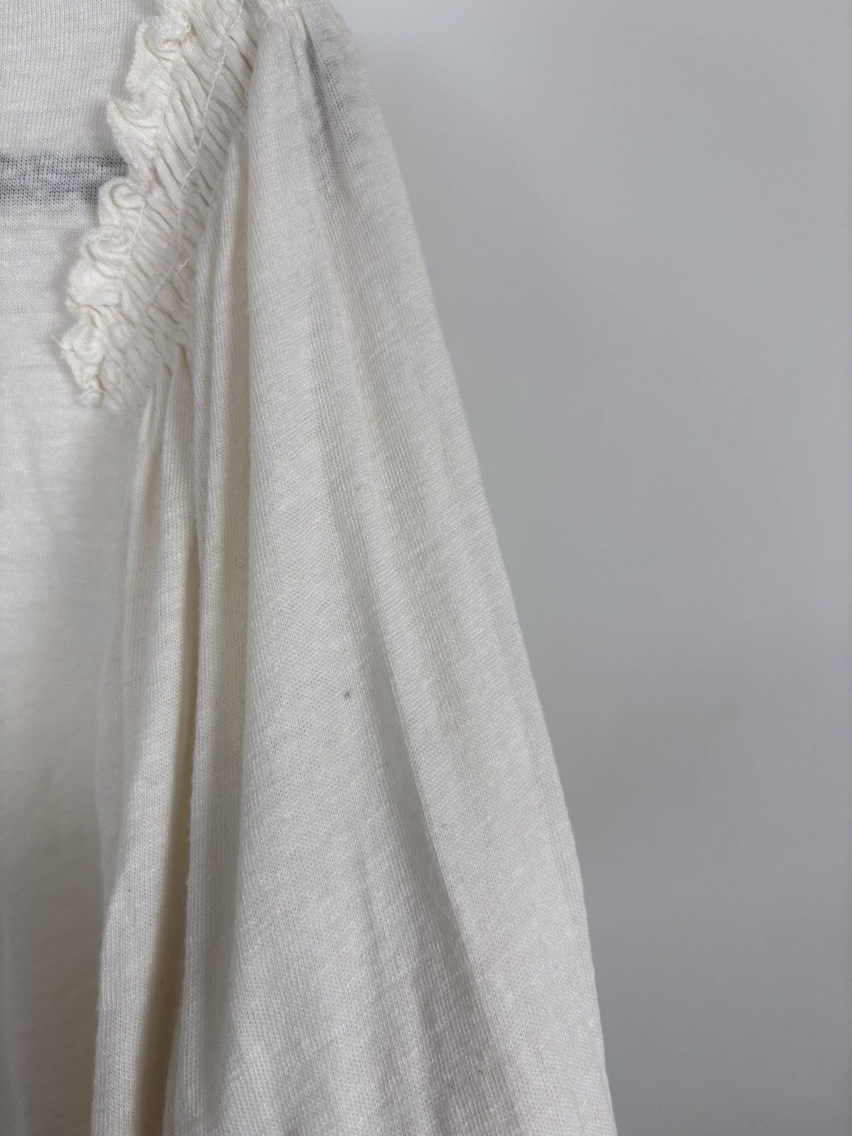Lauren Ralph Lauren Lauren Ralph Lauren Women’s Ivory Linen Long Sleeve Blouse Size L / US 10 / IT 46 - 12 Thumbnail