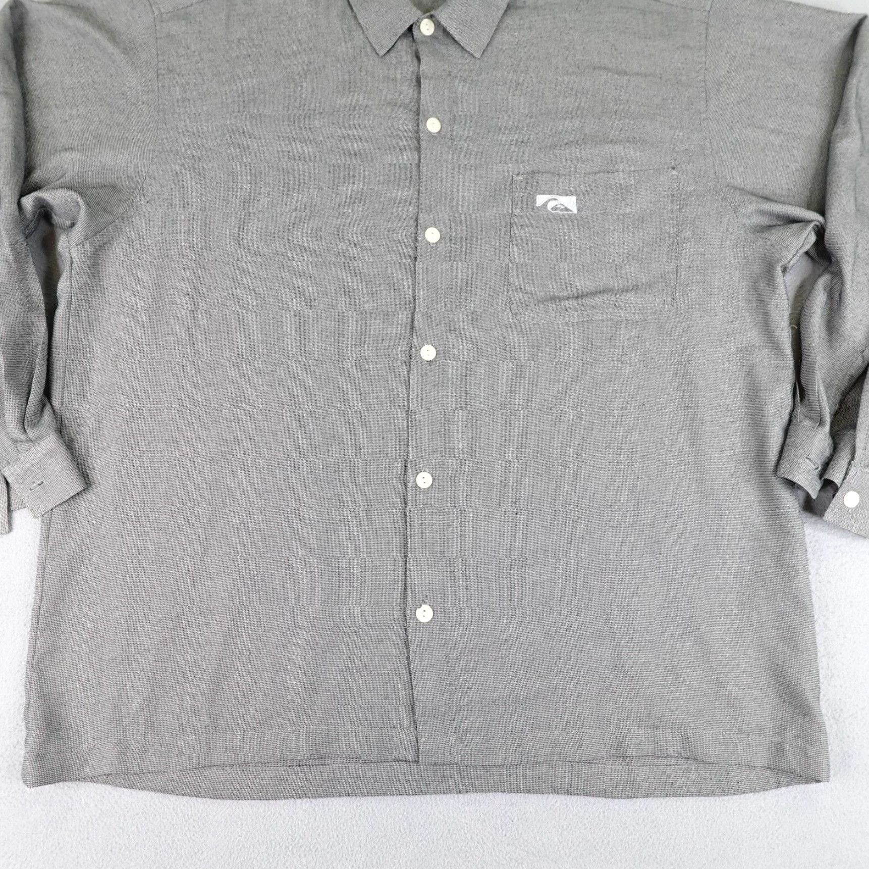 Quiksilver VINTAGE Quiksilver Shirt Mens XL Gray Button Up 90s 80s Beach Surfer Workwear Casual Pattern Solid Size US XL / EU 56 / 4 - 4 Thumbnail