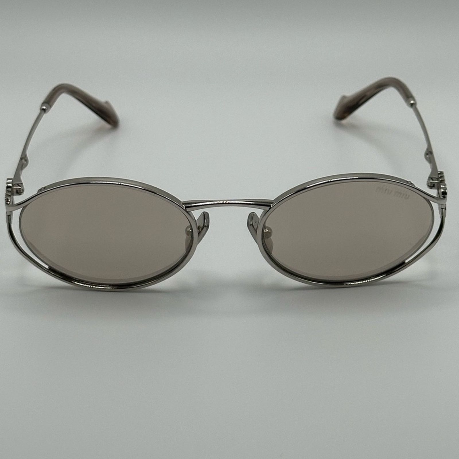 Miu Miu MIU MIU SUNGLASSES MU52YS 1BC10F Silver Ivory Mirror Women Size ONE SIZE - 2 Thumbnail