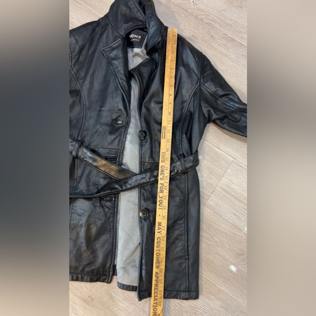 Wilsons Leather Wilsons Leather Women's Black Belted Jacket Size XS / US 0-2 / IT 36-38 - 7 Thumbnail