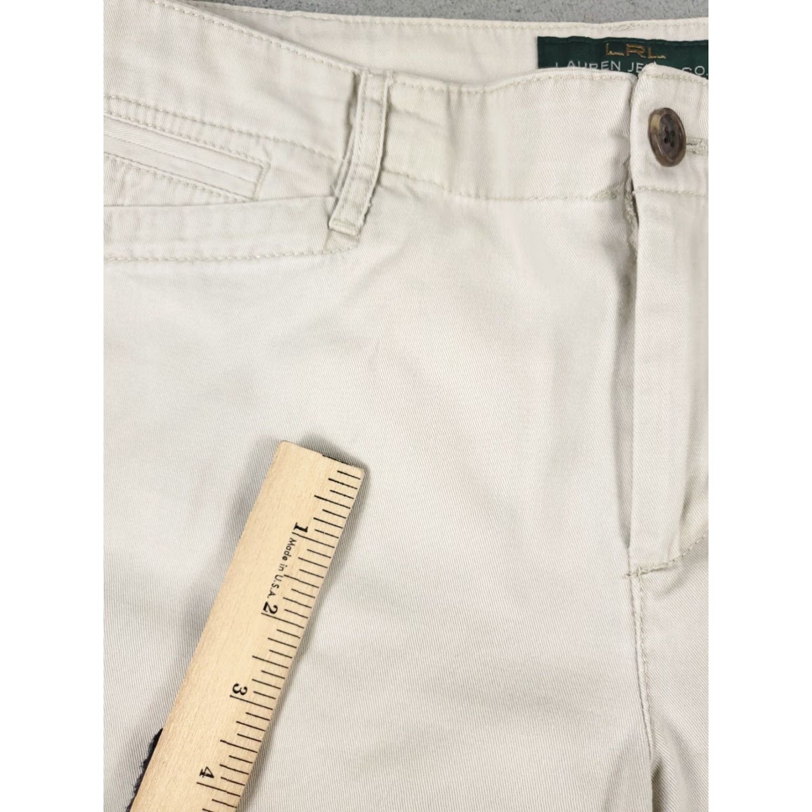 Ralph Lauren Lauren Ralph Lauren Jeans Women's Size 8 32x20 Beige Casual Denim Straight Pants Regular Fit Size 30" / US 8 / IT 44 - 6 Thumbnail