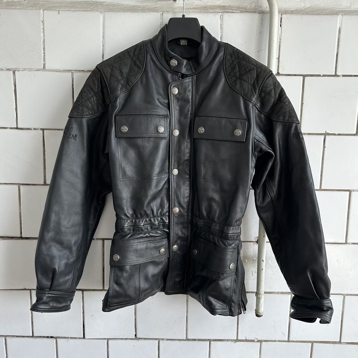 Vintage Moto Leather Jacket Tour Style USA 90s Y2K