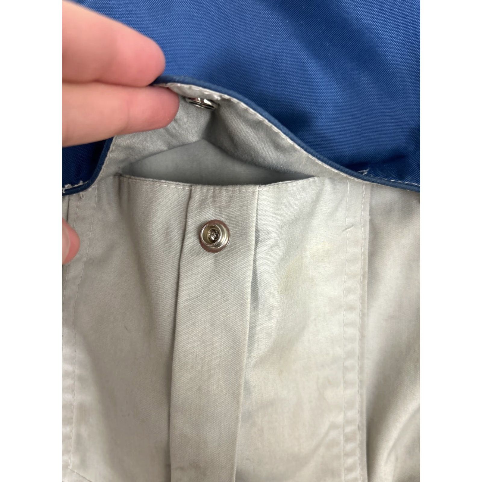 Vintage VINTAGE 1st Down Jacket Full Zip Down Polyester Blue Gray Medium M Mens Stains 70s Utah Size US M / EU 48-50 / 2 - 7 Thumbnail