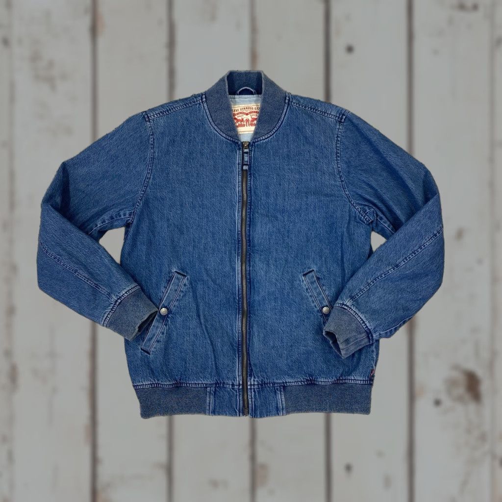 Levi's Levi's Denim Jacket Trucker Jean Jacket Zip Up Size M Blue Mens Size US M / EU 48-50 / 2 - 1 Thumbnail