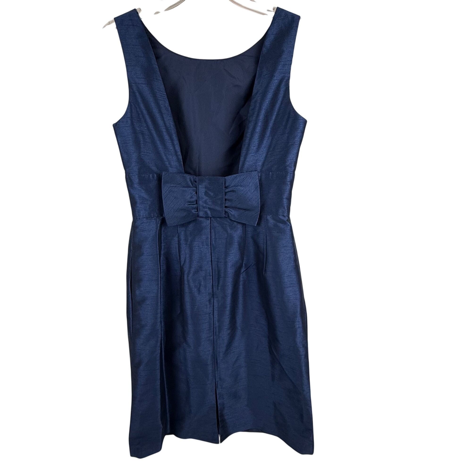 Other Alfred Sung Boat-Neck Midnight Blue Formal Sheath Dress Back Size M / US 6-8 / IT 42-44 - 3 Thumbnail