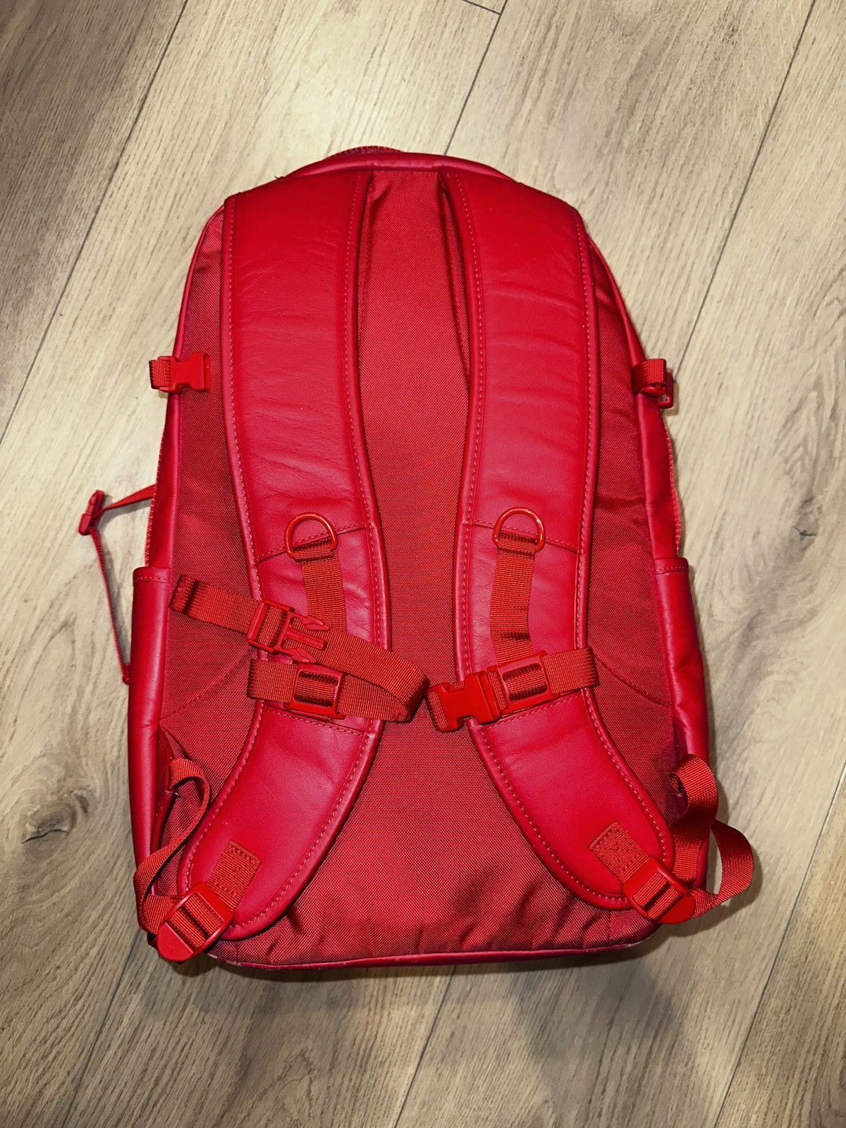 Supreme Supreme - Leather Backpack Red Size ONE SIZE - 2 Thumbnail