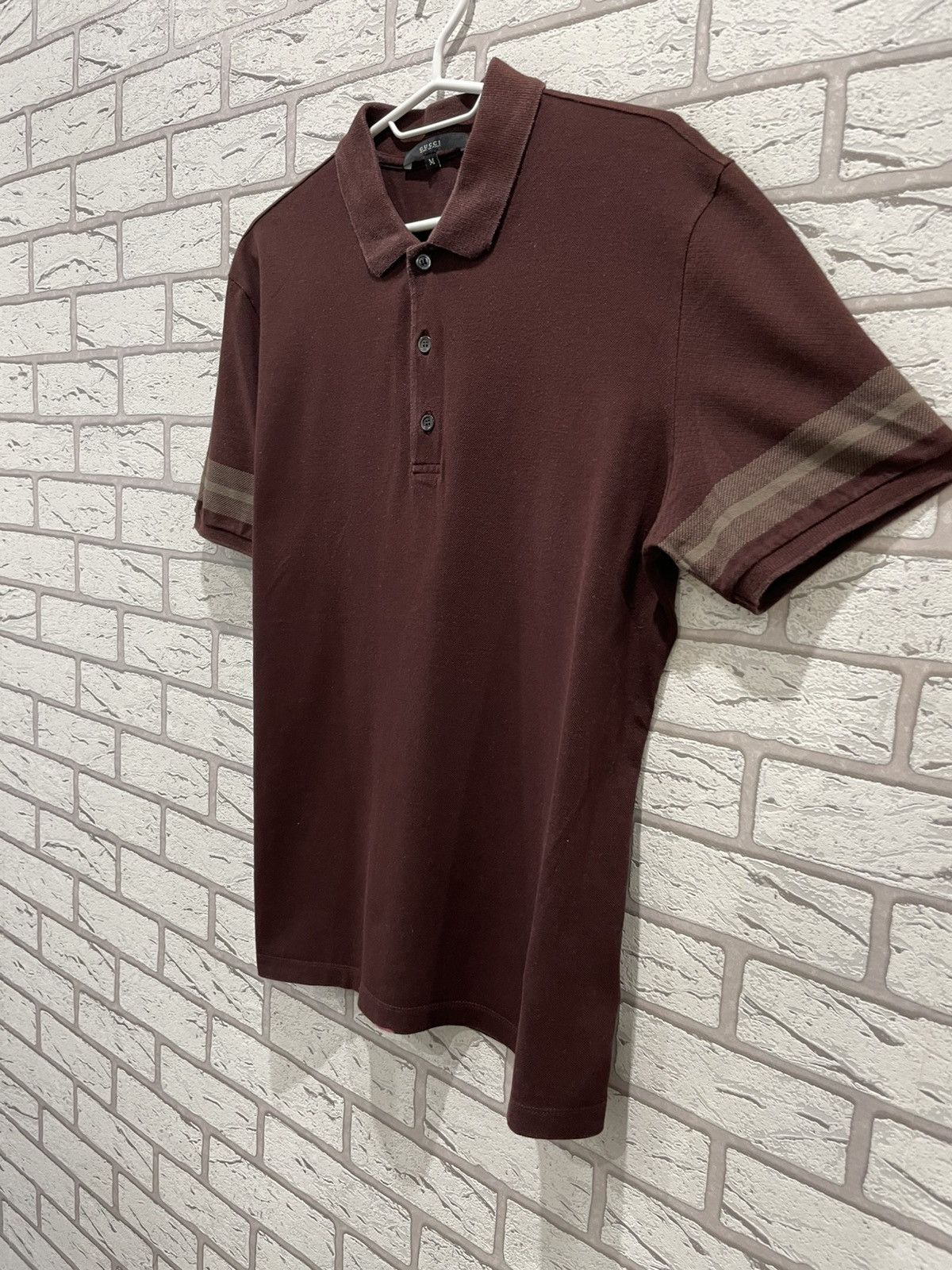 Gucci Gucci Brown Polo Shirt T Shirt Tee Size US M / EU 48-50 / 2 - 7 Thumbnail
