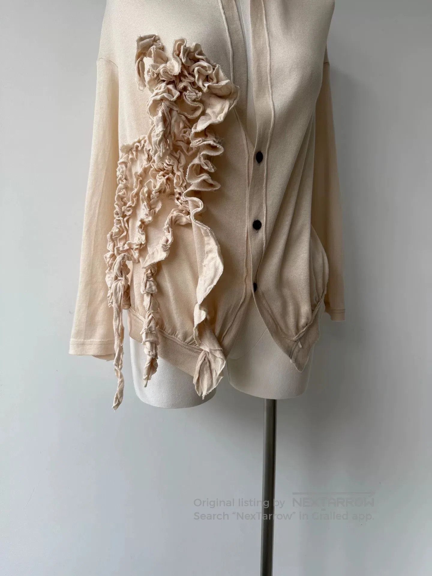 Y's yohji yamamoto y's ruffled knit cardigan. Size M / US 6-8 / IT 42-44 - 3 Thumbnail