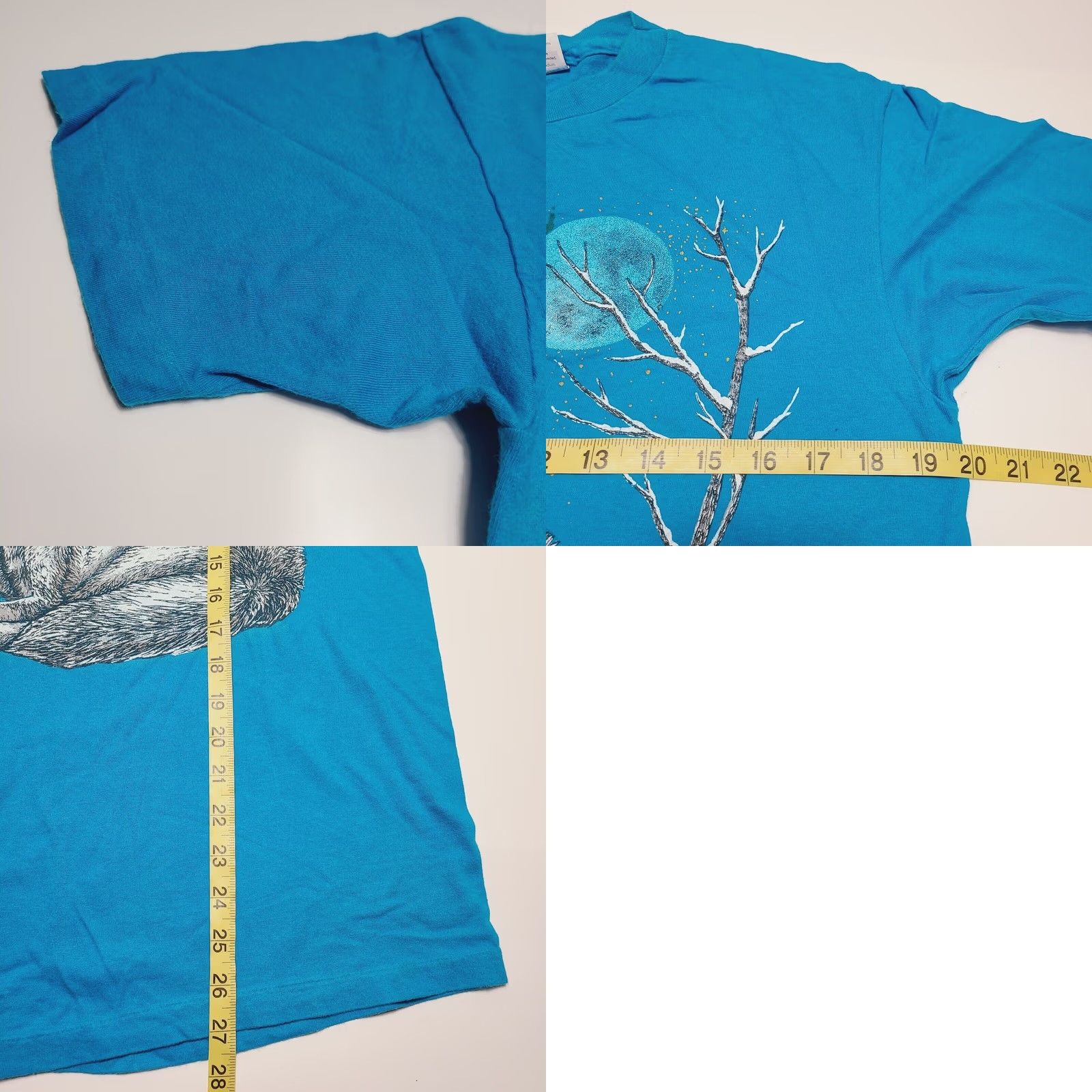 Hanes VINTAGE ARIZONA Wolf Wildlife Nature T-Shirt Hanes Men’s Size LARGE Blue Graphic Print Crew Neck Short Sleeve 1987 1980s Mens Size US L / EU 52-54 / 3 - 8 Thumbnail