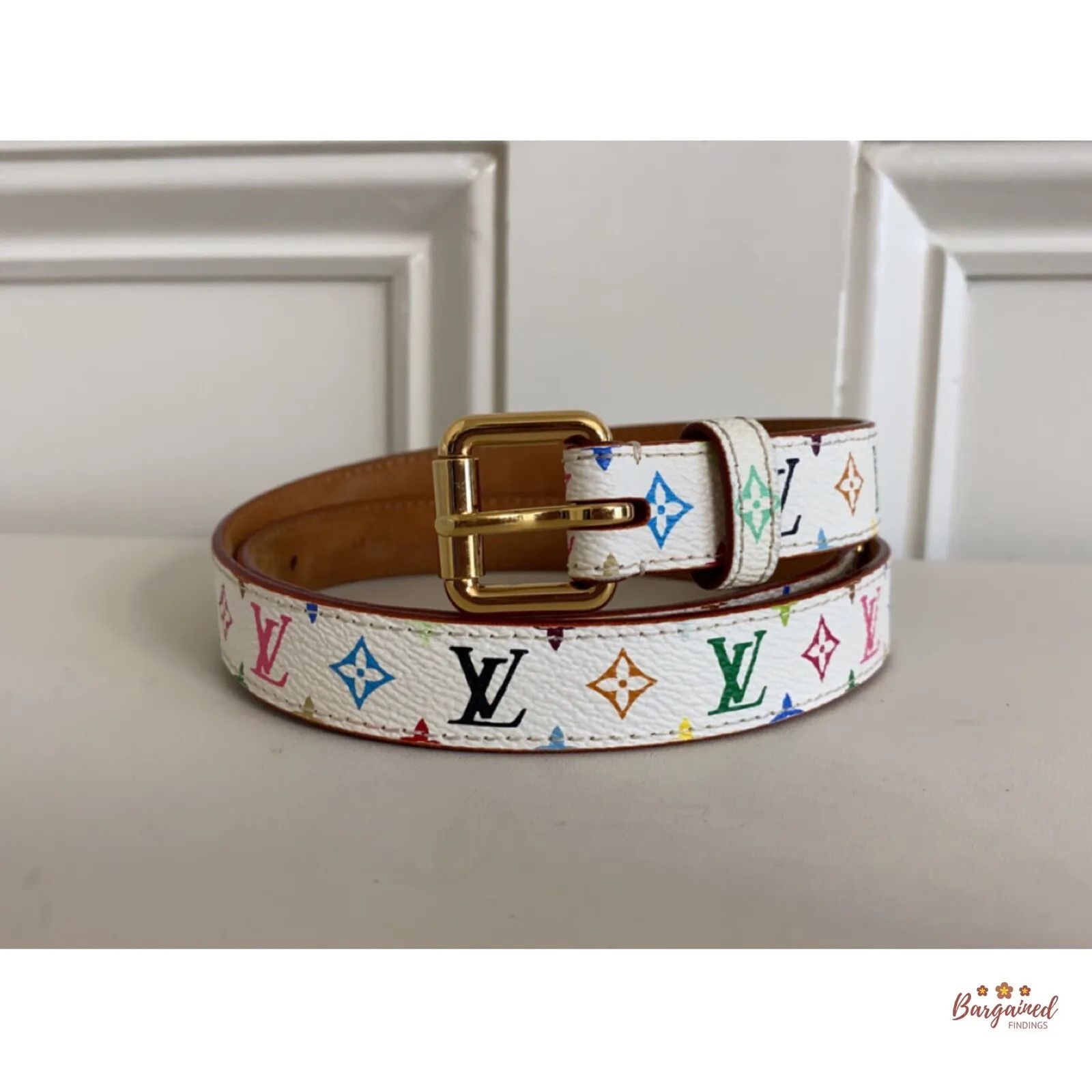 Louis Vuitton Multicolor Monogram Coated Canvas Leather Belt