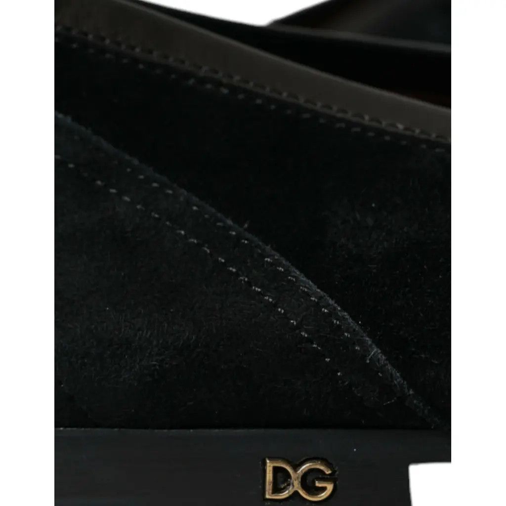 Dolce & Gabbana o1y0125 Velvet Loafers in Black Size US 6 / EU 39 - 8 Thumbnail