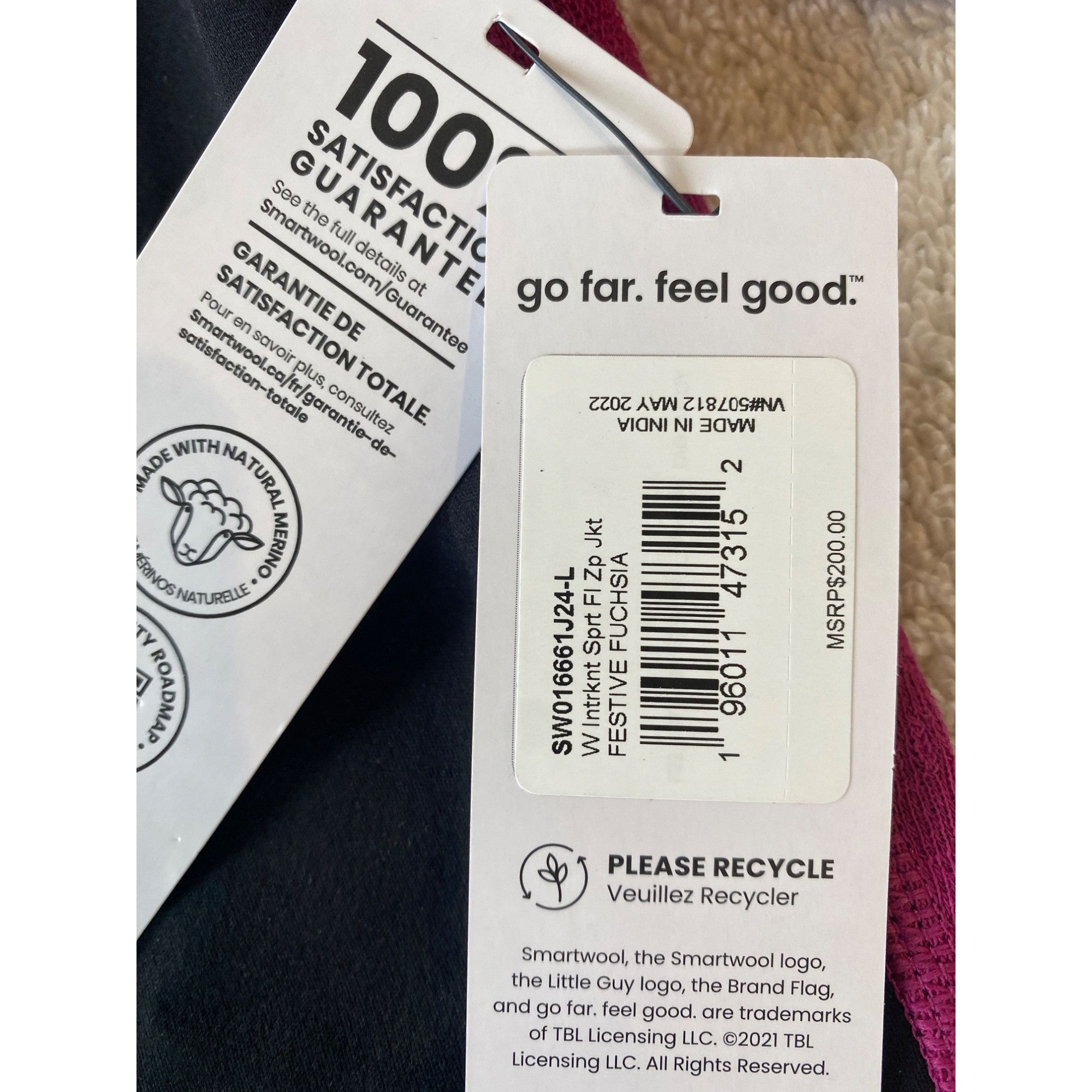 Smartwool NWT Smartwool Women's Intraknit Merino Sport Full Zip Jacket Size L / US 10 / IT 46 - 8 Thumbnail