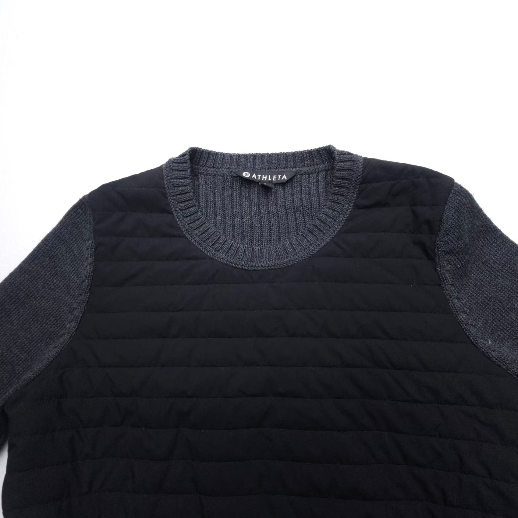 Athleta Athleta Sweater Womens Small Quilted Knit Merino Wool Blend Front Multicolor Pullover All Seasons Casual Travel Size S / US 4 / IT 40 - 3 Thumbnail