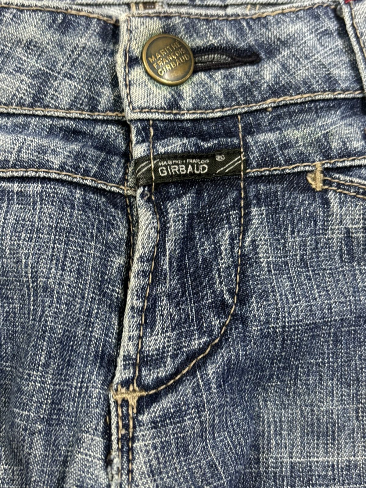 Marithe + Francois Girbaud Vintage Marithe Francois Girbaud Flare Distressed Jeans Size 29" - 4 Thumbnail