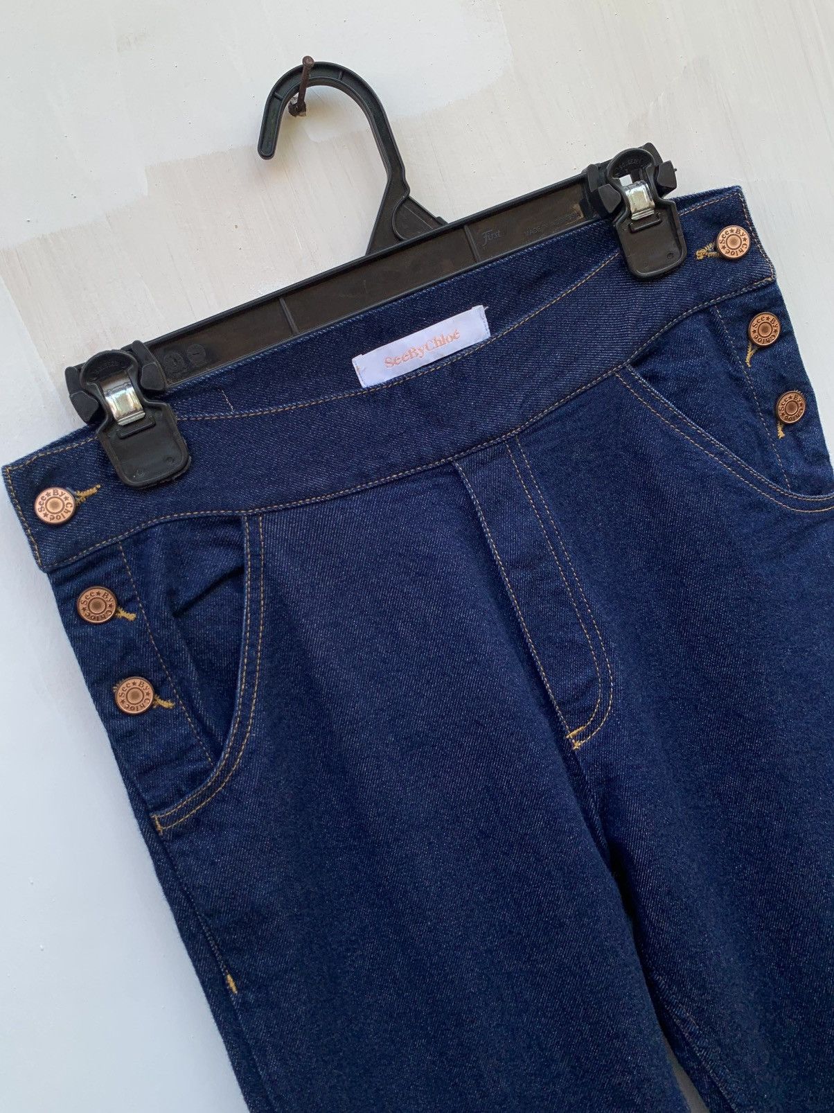 Chloe × See by Chloe × Vintage See by chloe cuffed wide leg jeans pant Size 29" - 2 Thumbnail
