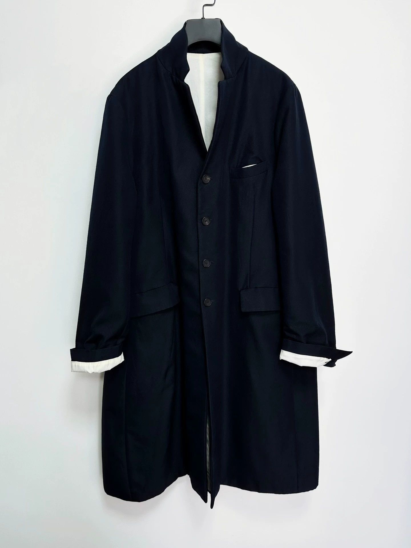 Bergfabel Blue Long Button-Front Coat - Size S Size US S / EU 44-46 / 1 - 1 Thumbnail