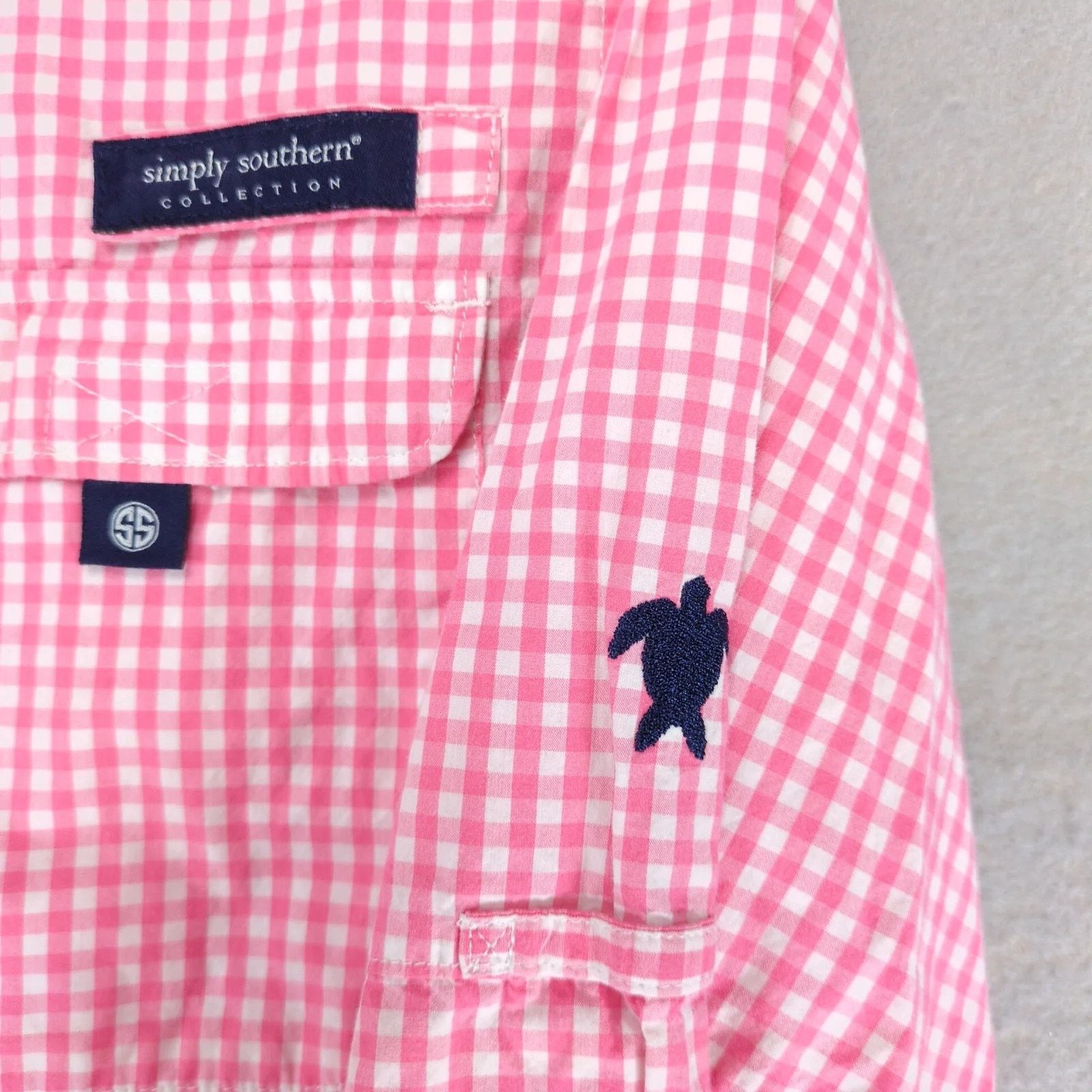 Other Simply Southern Pink Gingham Button Down Shirt Women's S Size S / US 4 / IT 40 - 4 Thumbnail
