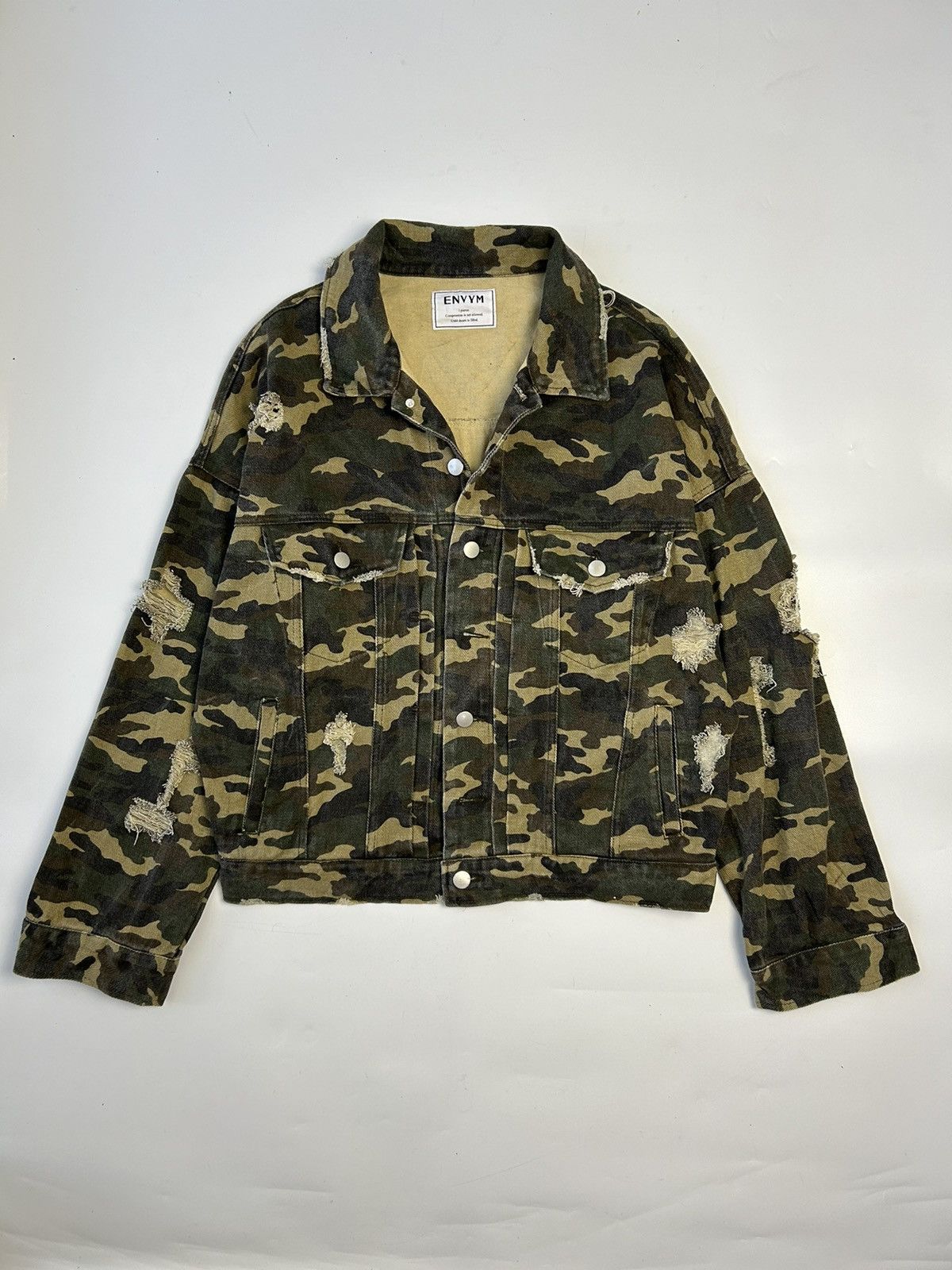 ENVYM CAMOUFLAGE DENIM JACKET