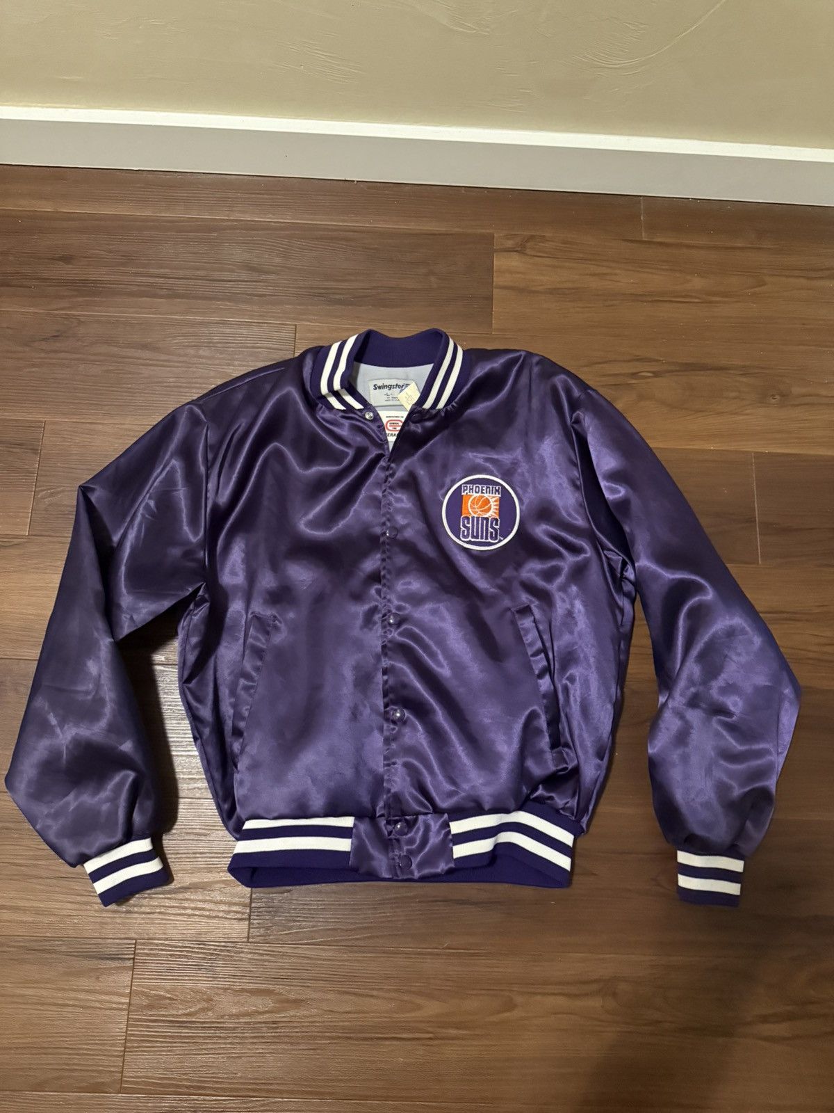 NBA × Vintage VTG 80s Phoenix Suns NBA Varsity Letterman Jacket Purple vtg Size US L / EU 52-54 / 3 - 1 Thumbnail