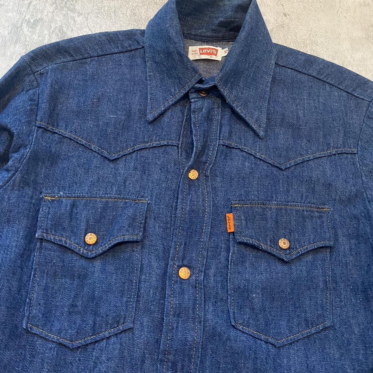 Levi's 80s Orange Red Tab Levi's denim shirt - classic Size US M / EU 48-50 / 2 - 2 Thumbnail