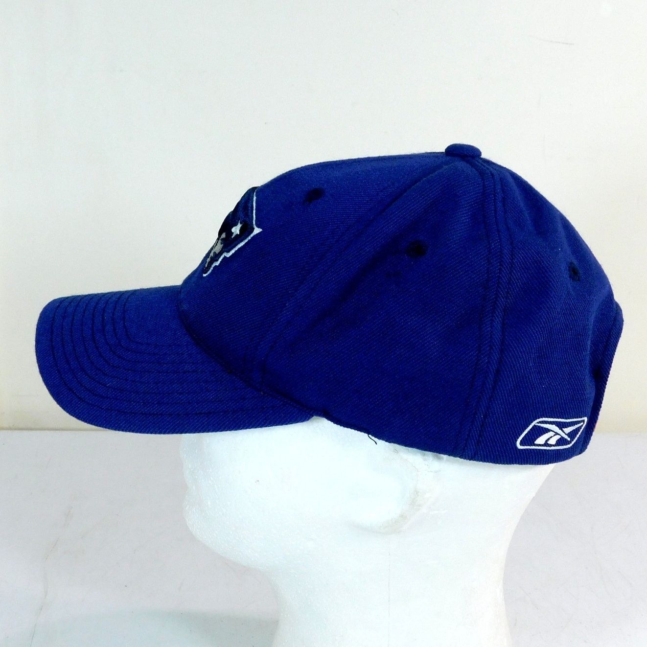 Reebok Y2K New England Patriots Hat Flying Elvis Logo Reebok Blue Size ONE SIZE - 5 Thumbnail