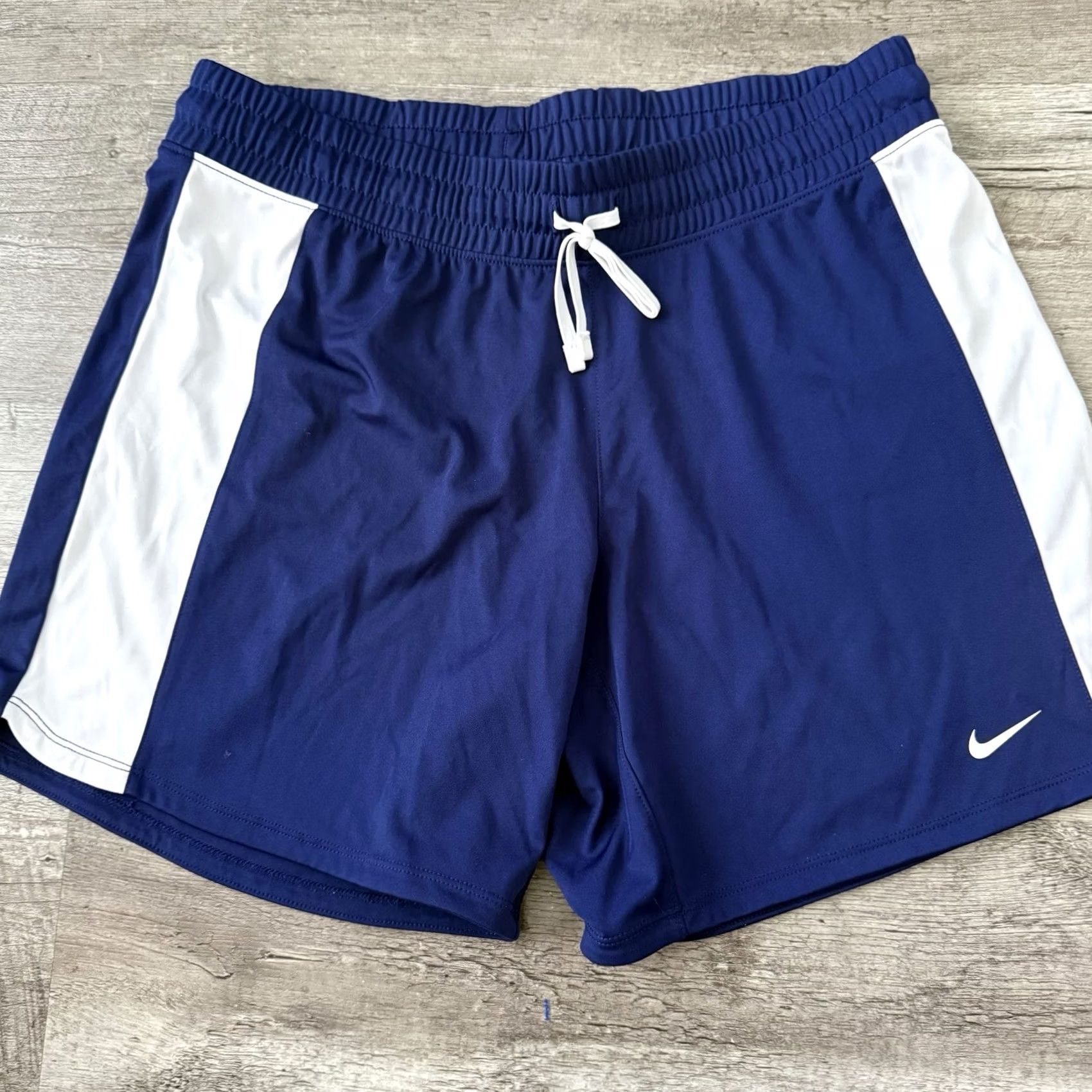 Nike Nike Womens Medium Blue White Dri-FIT Training Shorts Athletic Running 658372 Size 32" / US 10 / IT 46 - 7 Thumbnail