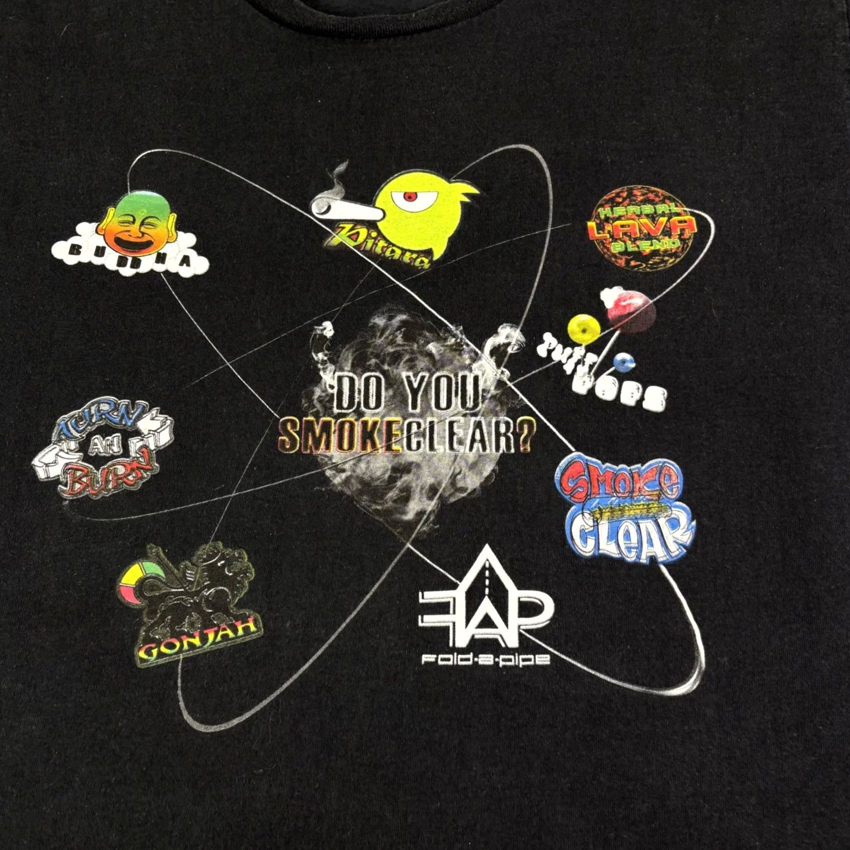 Logo 7 VINTAGE Black Multi Logo Mens XL T-Shirt Streetwear Graphic 90s Smokeclear Size US XL / EU 56 / 4 - 6 Thumbnail