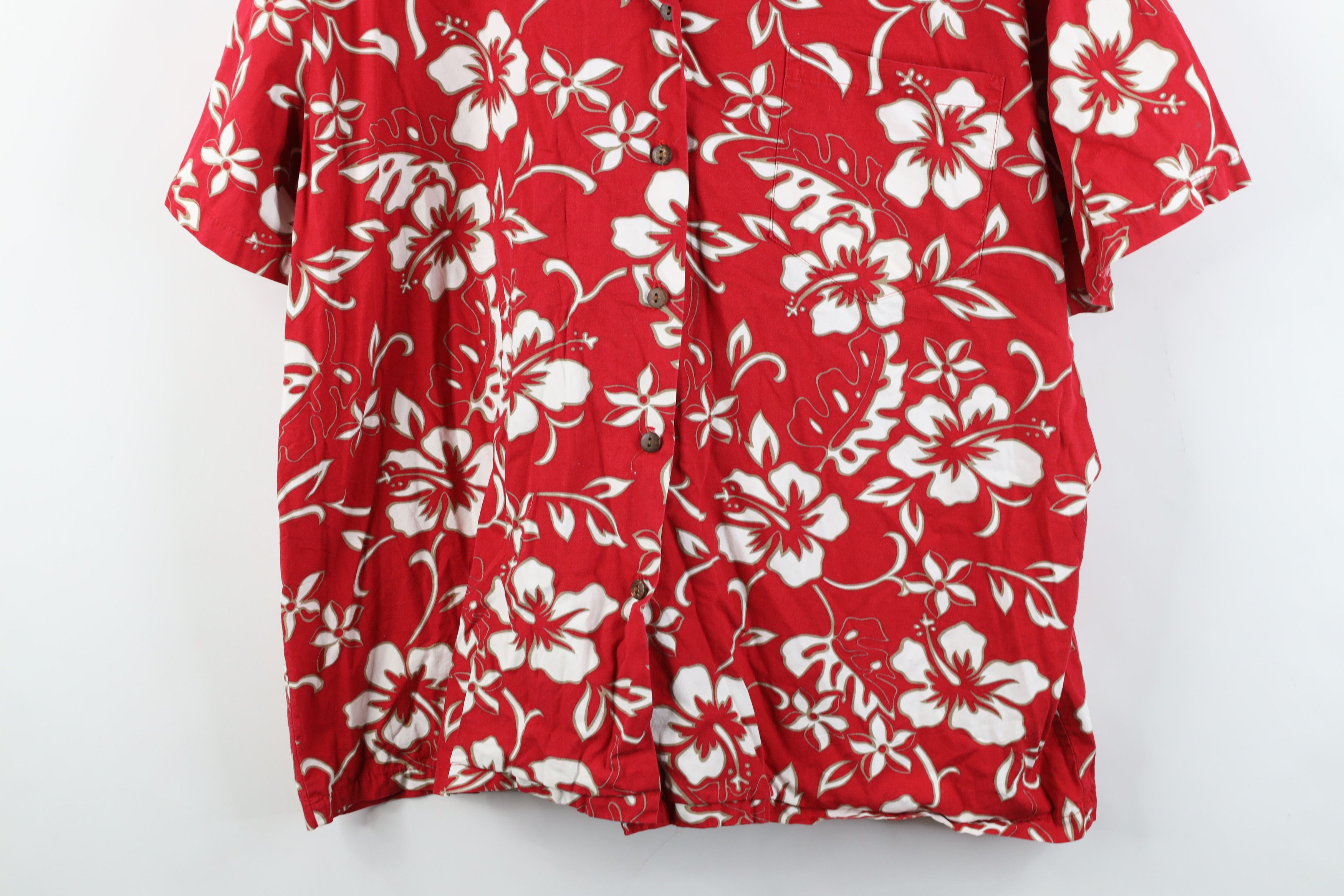 Vintage Vintage 90s Streetwear Flower Luau Hawaiian Button Shirt USA Size XL / US 12-14 / IT 48-50 - 3 Thumbnail
