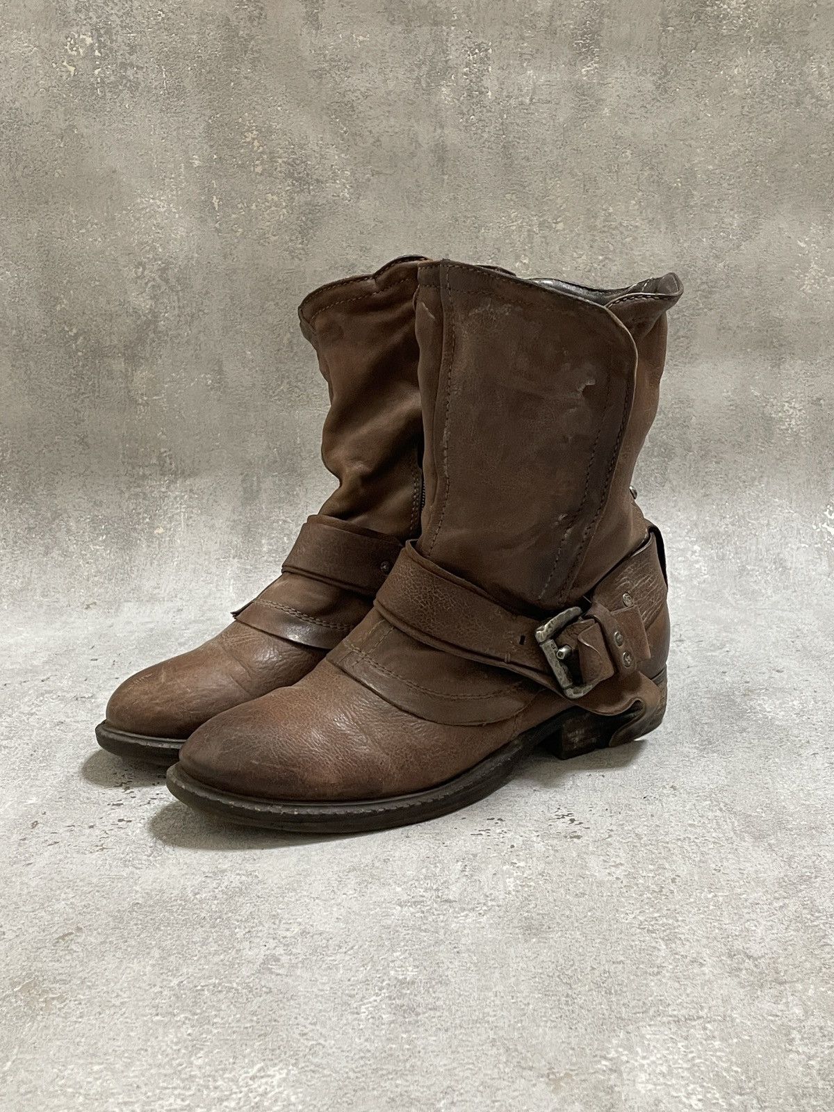 A.S.98 A.S.98 Vintage Revolution Ankle Zip Patchwork Leather Boots Size US 9 / IT 39 - 2 Thumbnail