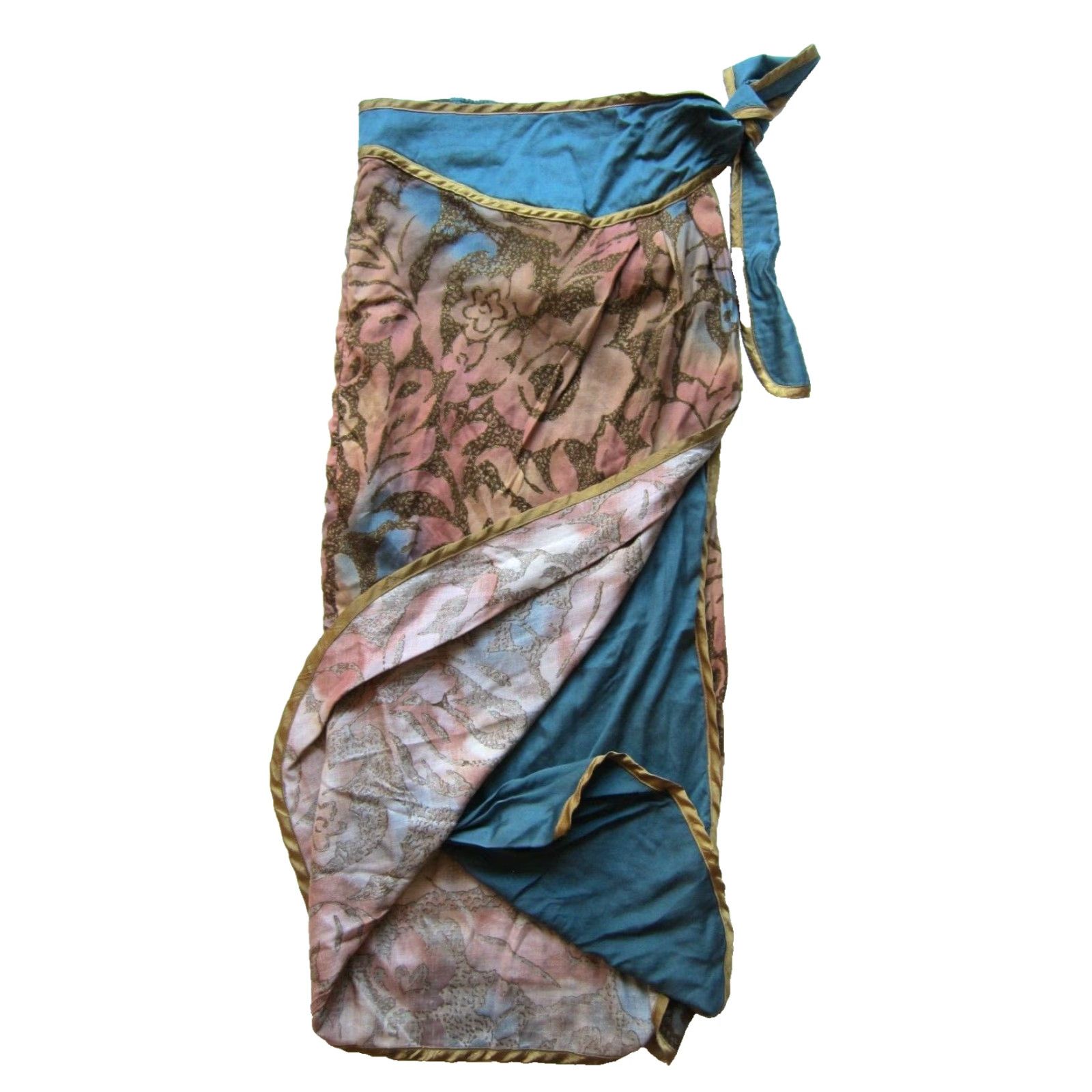 Vintage VINTAGE Jeanne Marc Skirt 8/10 Pink Midi Wrap High Rise Rayon Floral Women's Size 30" / US 8 / IT 44 - 4 Thumbnail