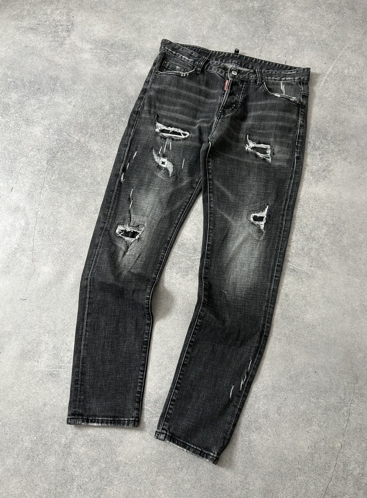 Dsquared2 Dsquared2 skinny distressed black denim jeans Size US 32 / EU 48 - 2 Thumbnail