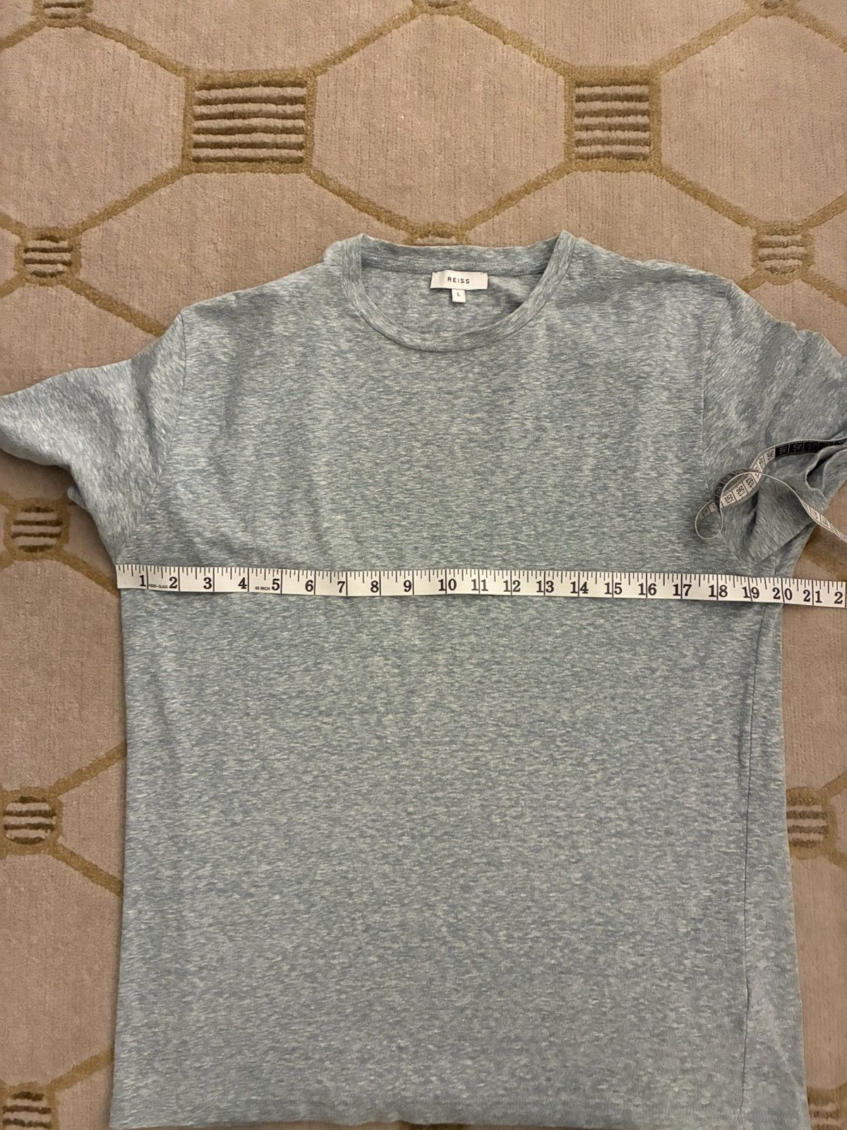 Reiss Reiss Short Sleeve Tee Light Blue Marl Size US M / EU 48-50 / 2 - 5 Thumbnail