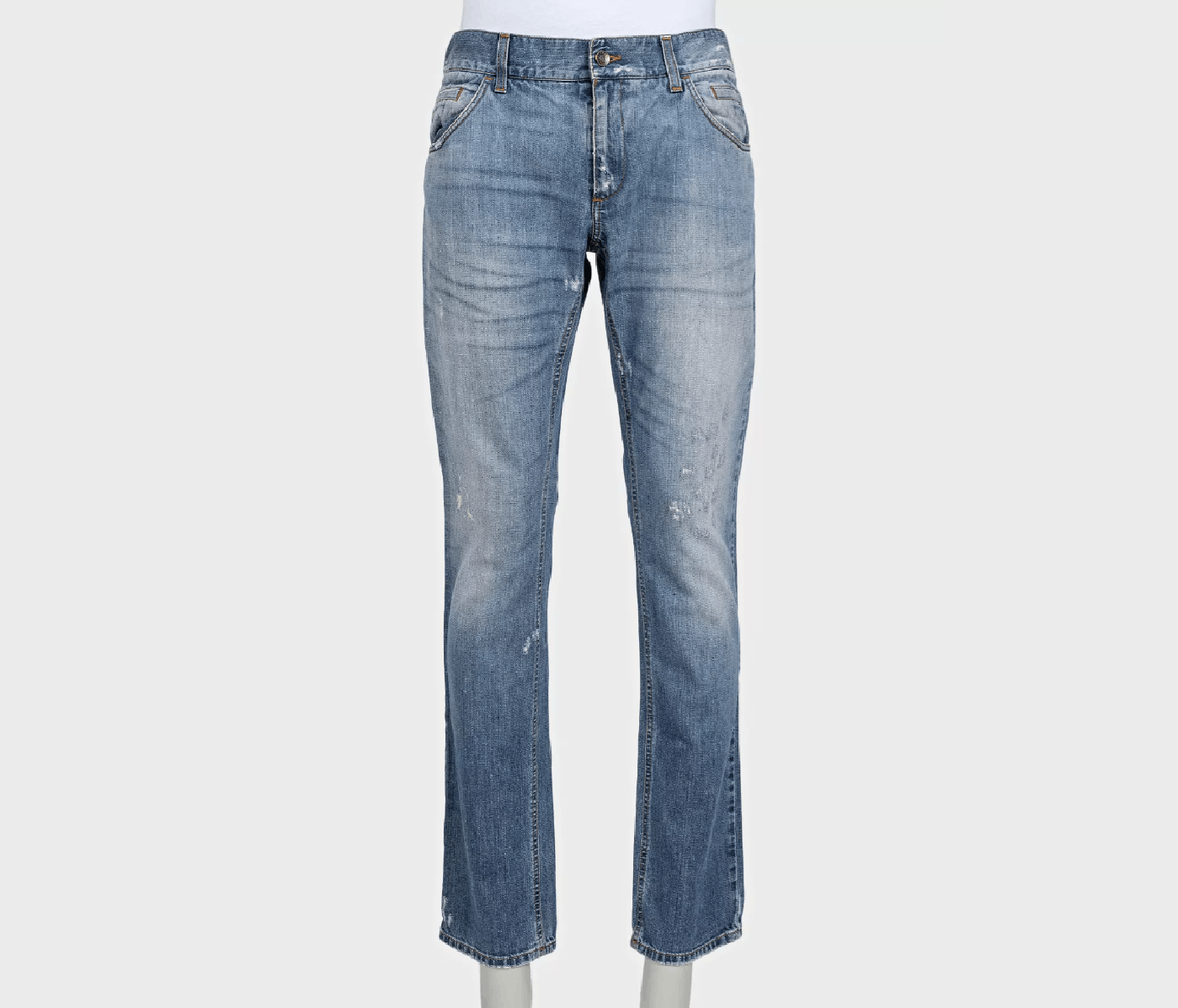 Dolce & Gabbana Dolce & Gabbana Distressed Blue Straight Leg Jeans IT50 L Size US 34 / EU 50 - 1 Thumbnail