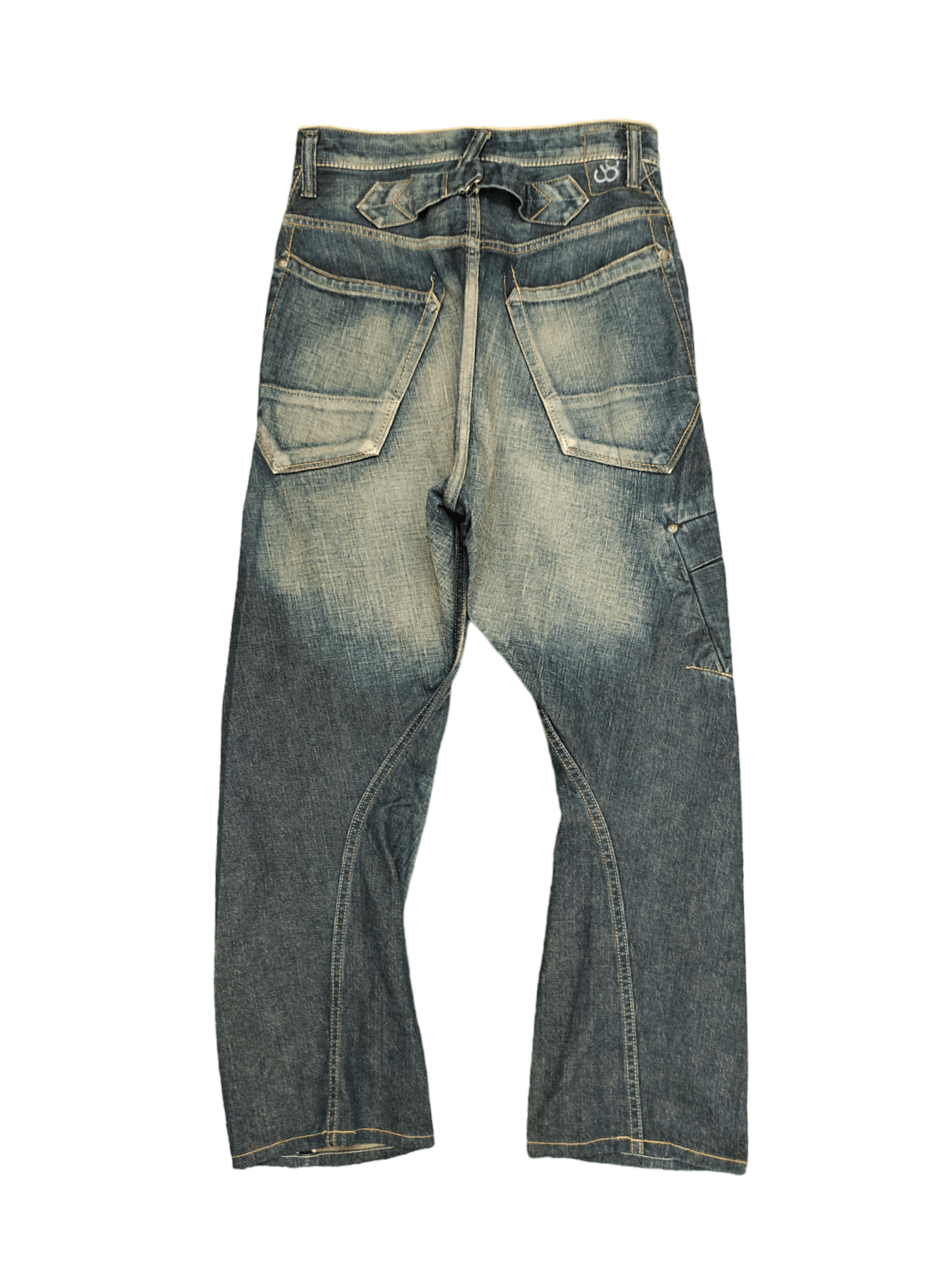 Number (N)ine × Undercover 1990s Jonhbull Spiral Cut Selvedge Denim Pants Redline Size US 29 - 1 Thumbnail