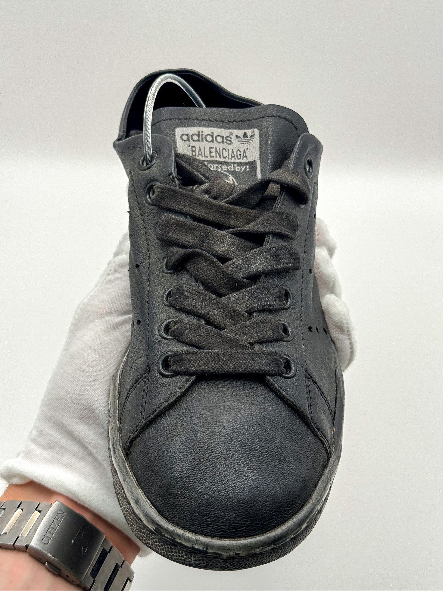 Adidas × Balenciaga Balenciaga x Adidas Stan Smith Distressed Leather Sneakers Size US 6 / IT 36 - 7 Thumbnail