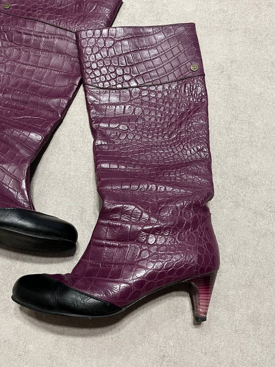 Roberto Cavalli Rare Roberto Cavalli Vintage Women`s Leather Heels Boots 37 Size US 7 / IT 37 - 2 Thumbnail
