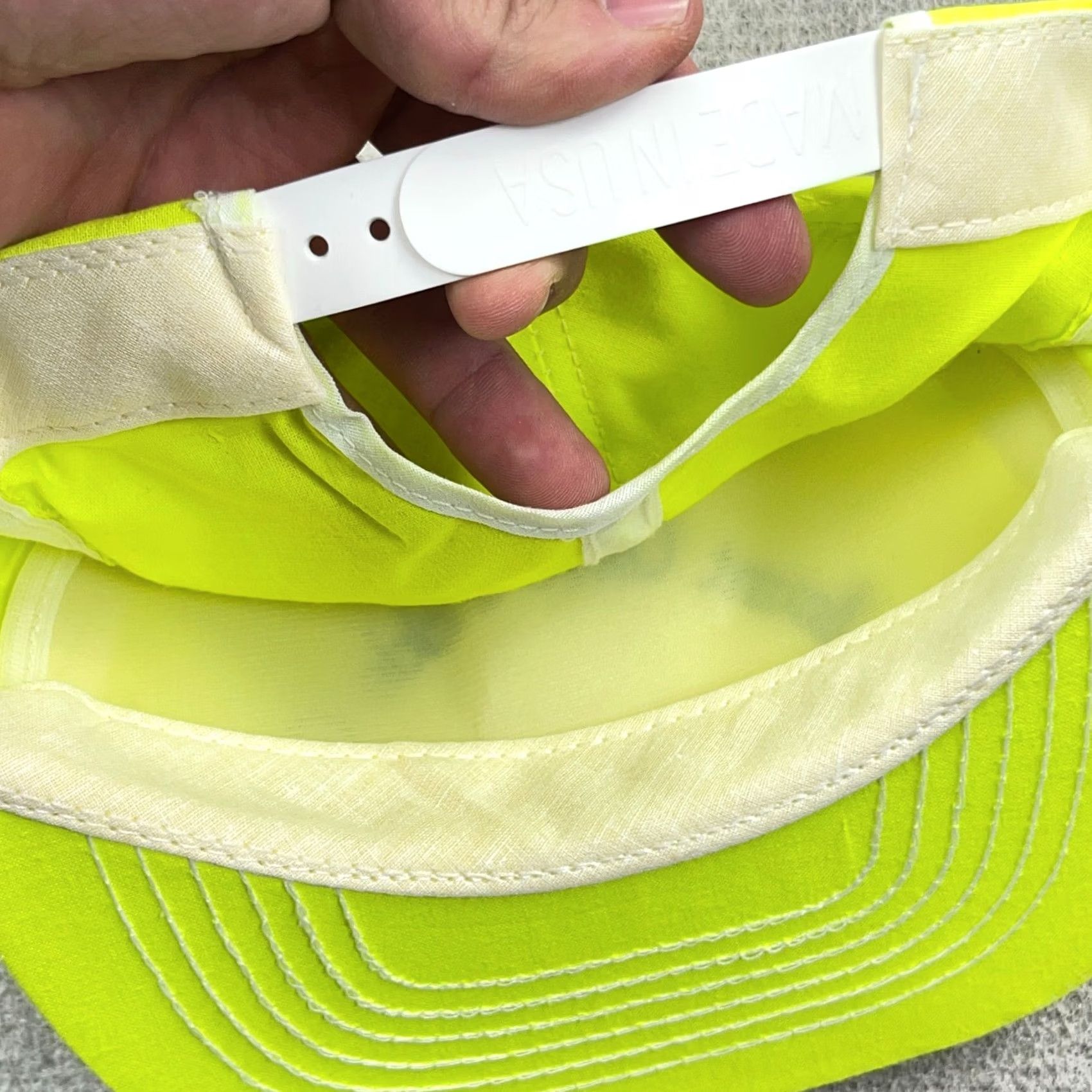 Olive VINTAGE Mount Olive Pickle Hat Cap Snapback 80s 90s Neon Green USA Made Trucker Mens Size ONE SIZE - 7 Thumbnail