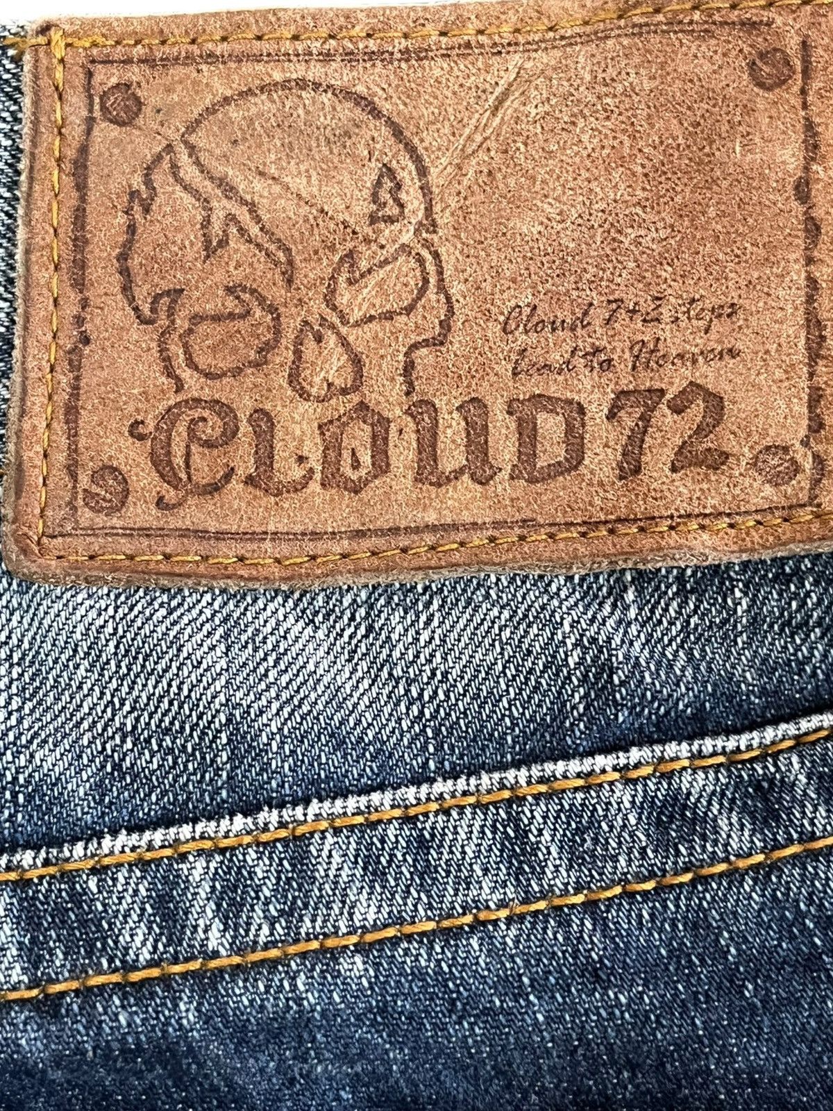 POST ARCHIVE FACTION (PAF) Vintage Clouds72 Studded Skull Patches Denim Size US 33 - 10 Thumbnail