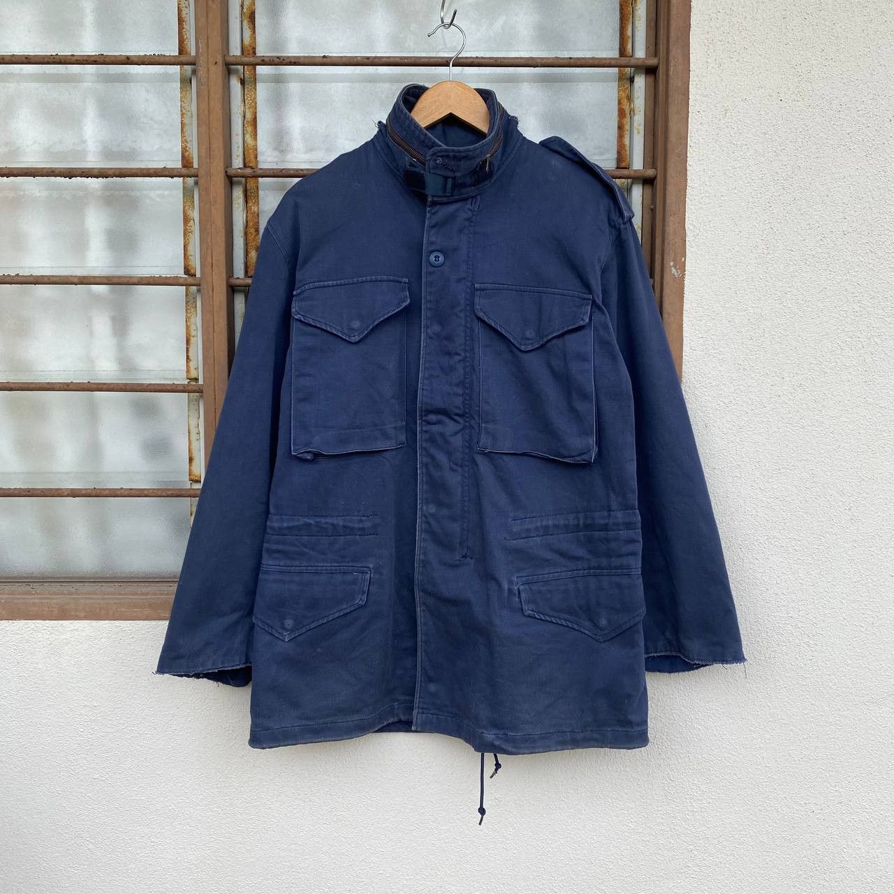 Alpha Industries Vintage 80s Alpha Industries Navy M-65 Field Jacket Scovill Size US S / EU 44-46 / 1 - 1 Thumbnail