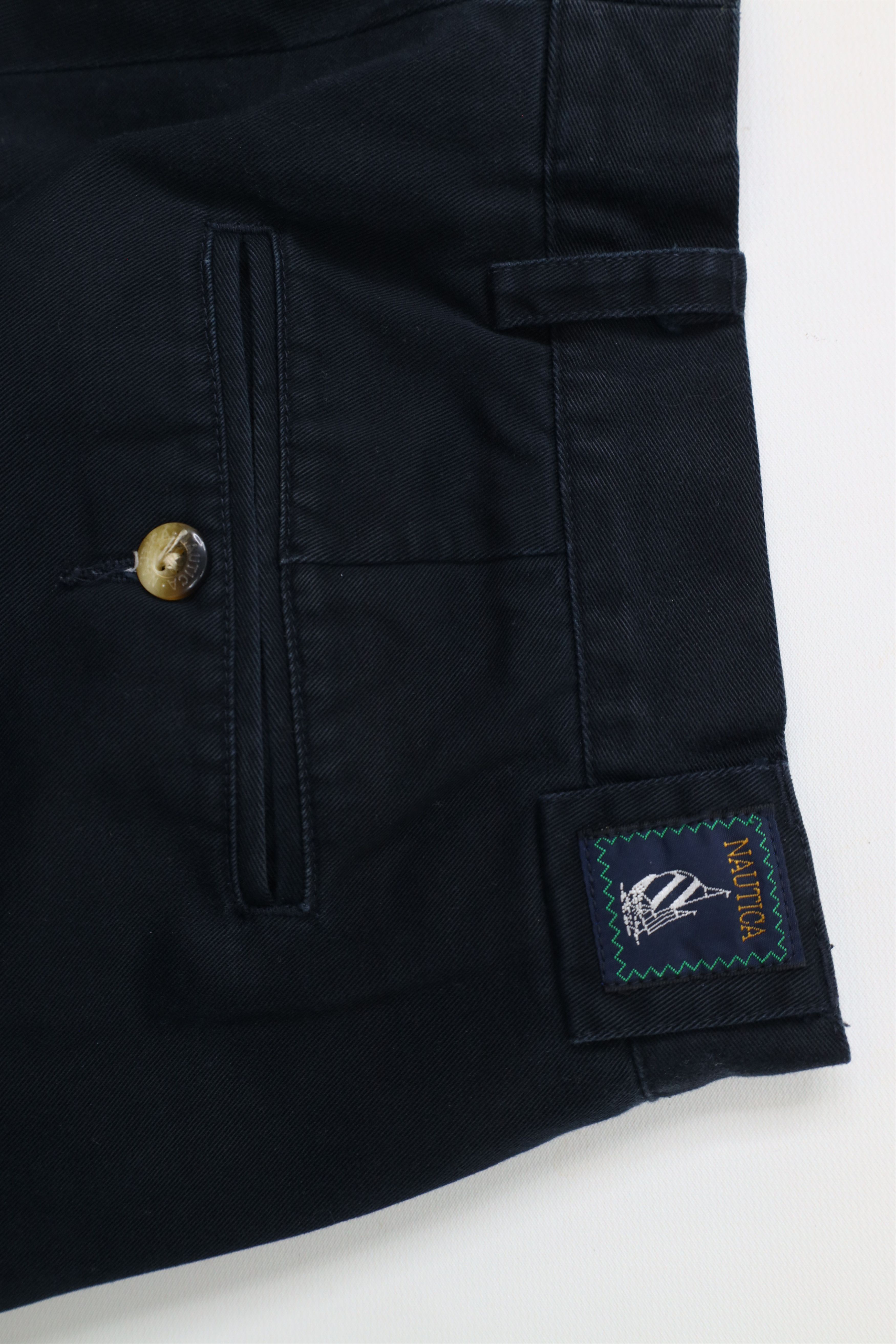 Nautica × Vintage Vintage 90s Nautica Spell Pleated Wide Leg Chino Pants Blue Size US 34 / EU 50 - 12 Thumbnail