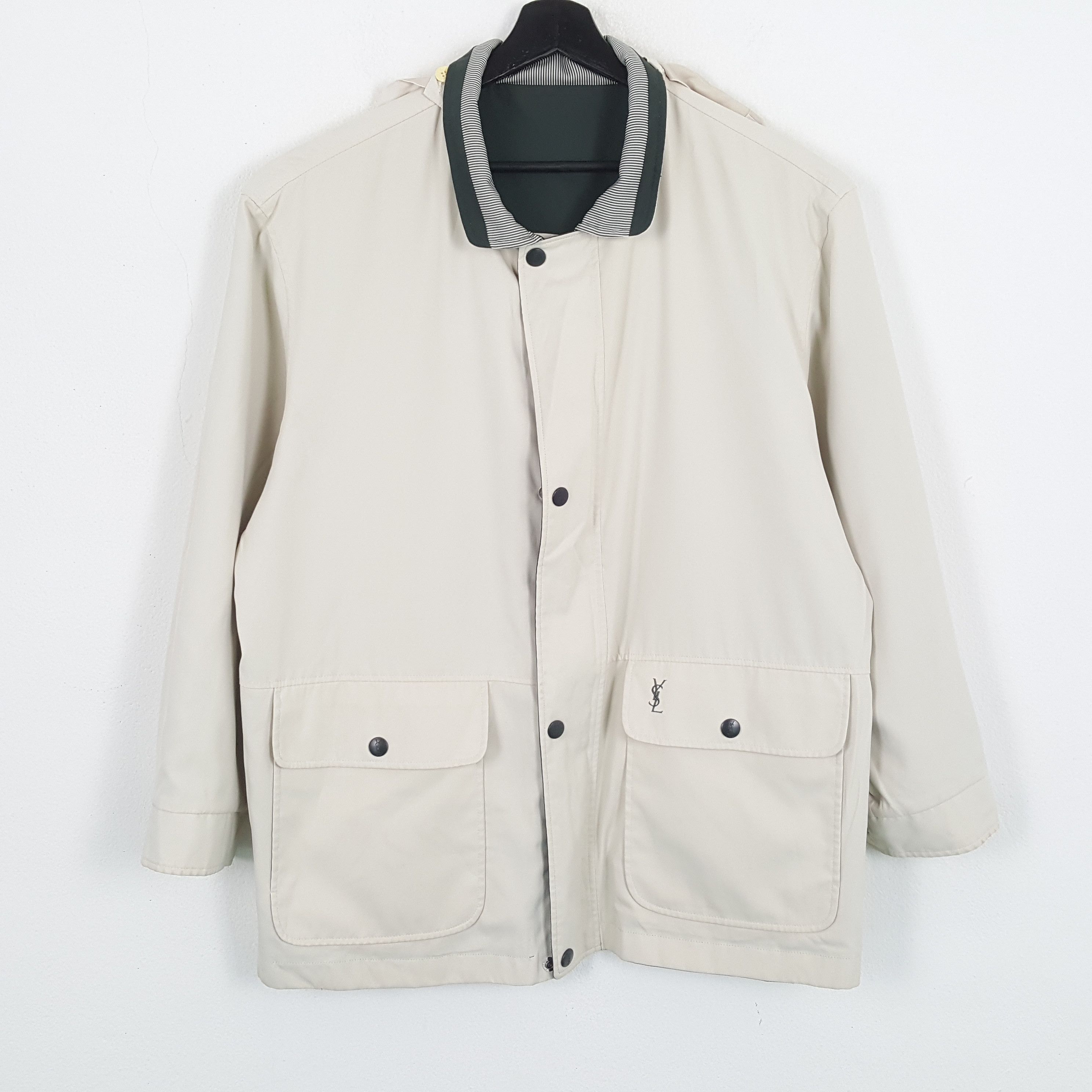 Vintage × Yves Saint Laurent YVES SAINT LAURENT Reversible Jacket Fashion Style Size US XL / EU 56 / 4 - 4 Thumbnail