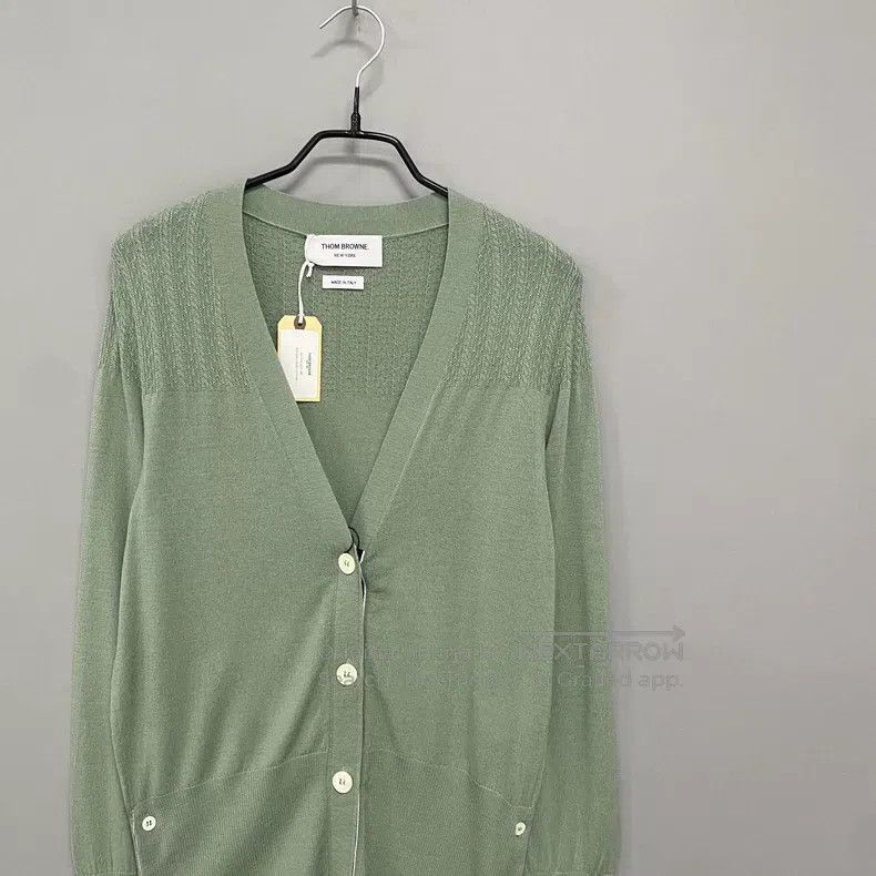 Thom Browne Thom Browne Teal Green Wool Cardigan Size US XS / EU 42 / 0 - 2 Thumbnail