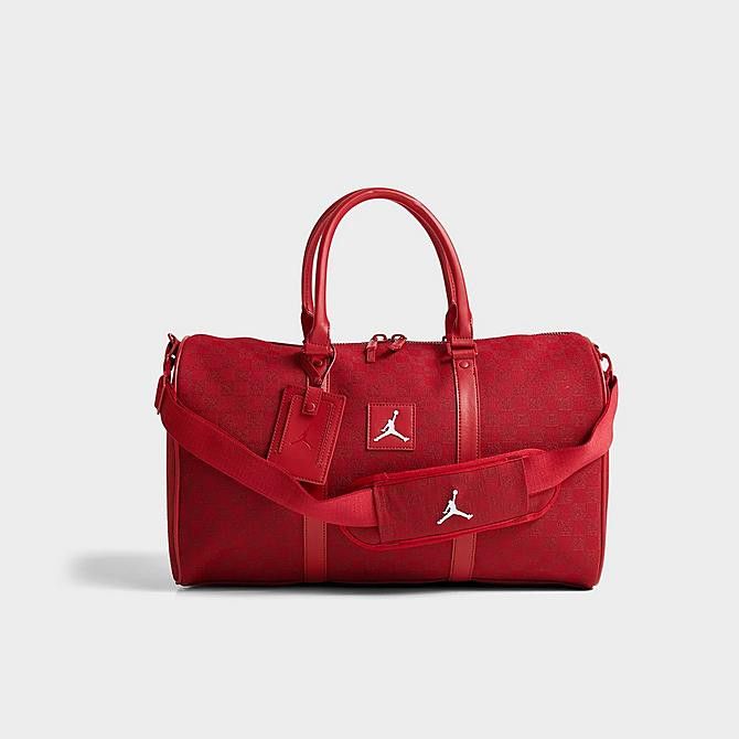 image of Jordan Brand Monogram Duffle Bag in Red, Men's